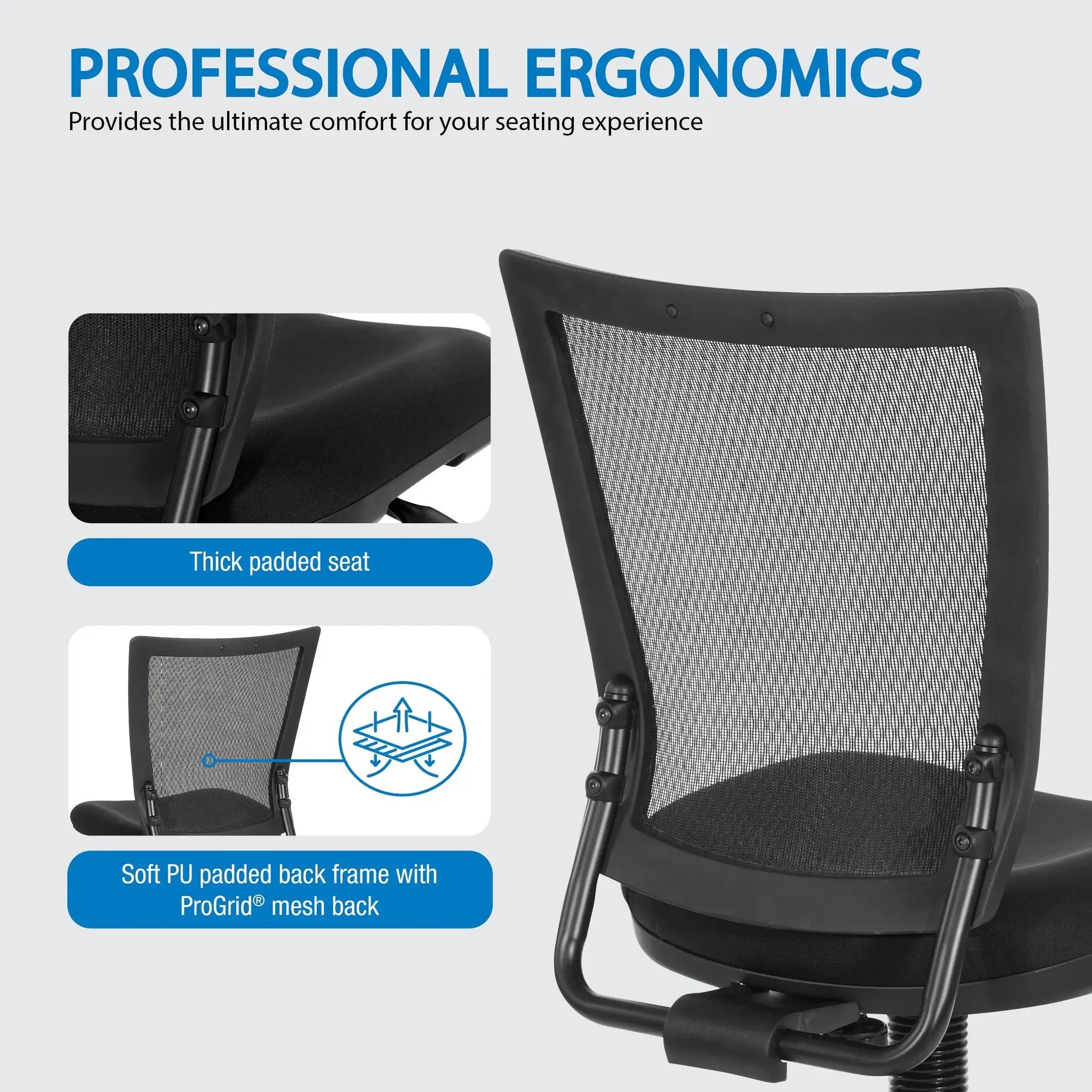 Drafting Chair: Ergonomic Support, Plush Comfort, Breathable Mesh Design
