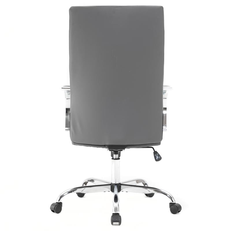 20 PCS Sonora Ergonomic High-Back Leather Desk Office Chair with Chrome Base and Tilt for Home Office - Grey
