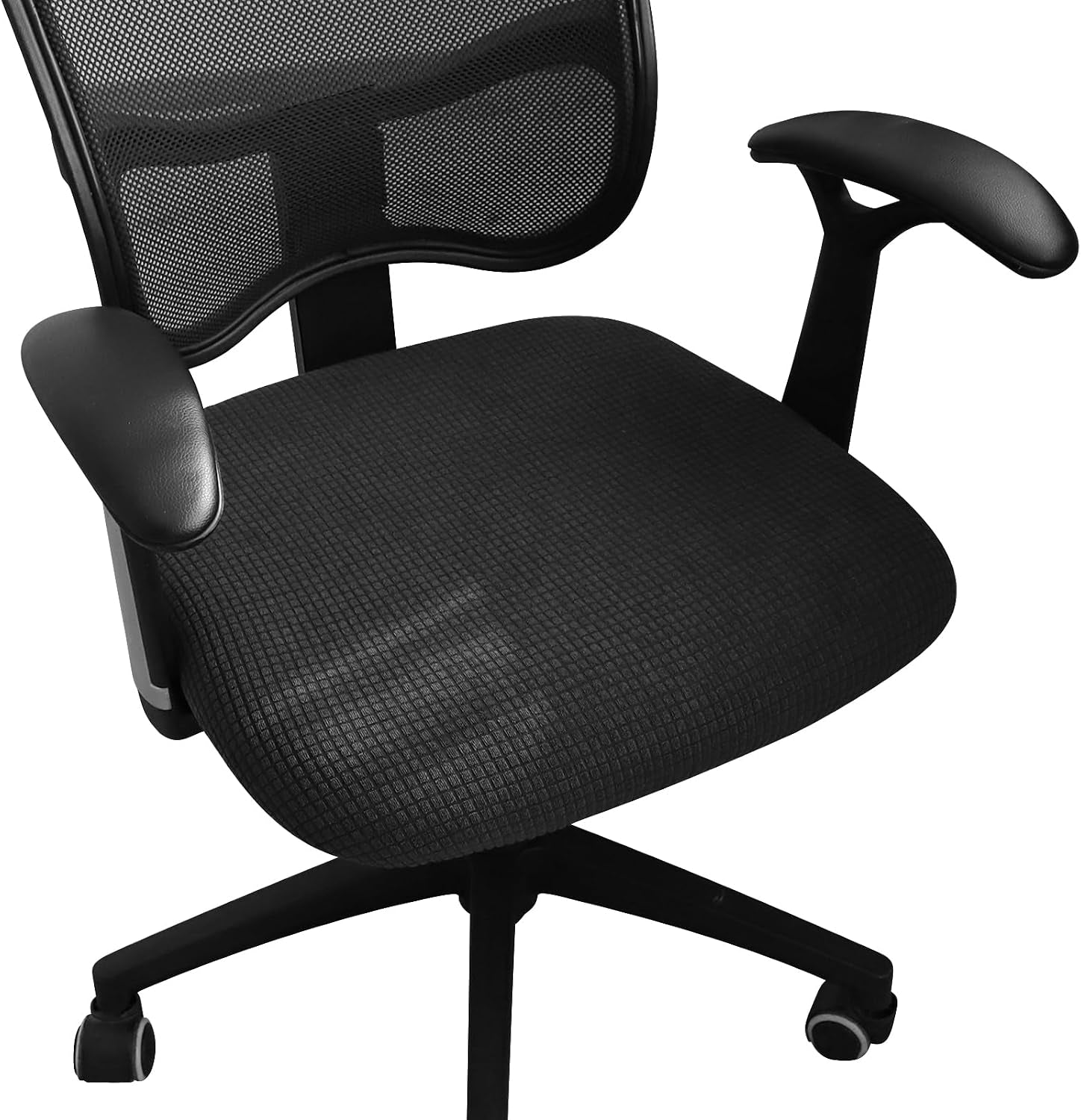 FORCHEER Floral Split Office Chair Covers Two Pieces Stretch Separated Desk Chair Slipcover Washable -Spring Floral