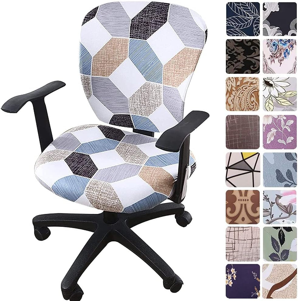 Melaluxe Computer Office Chair Covers - Protective & Stretchable Universal Chair Cover Stretch Rotating Chair Slipcover