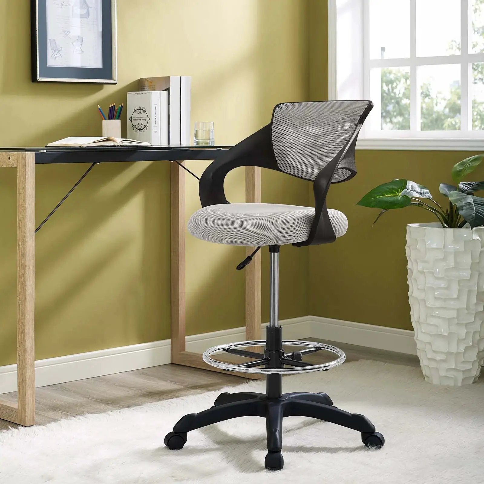 Modway Thrive Ergonomic Drafting Chair for Standing Desks
