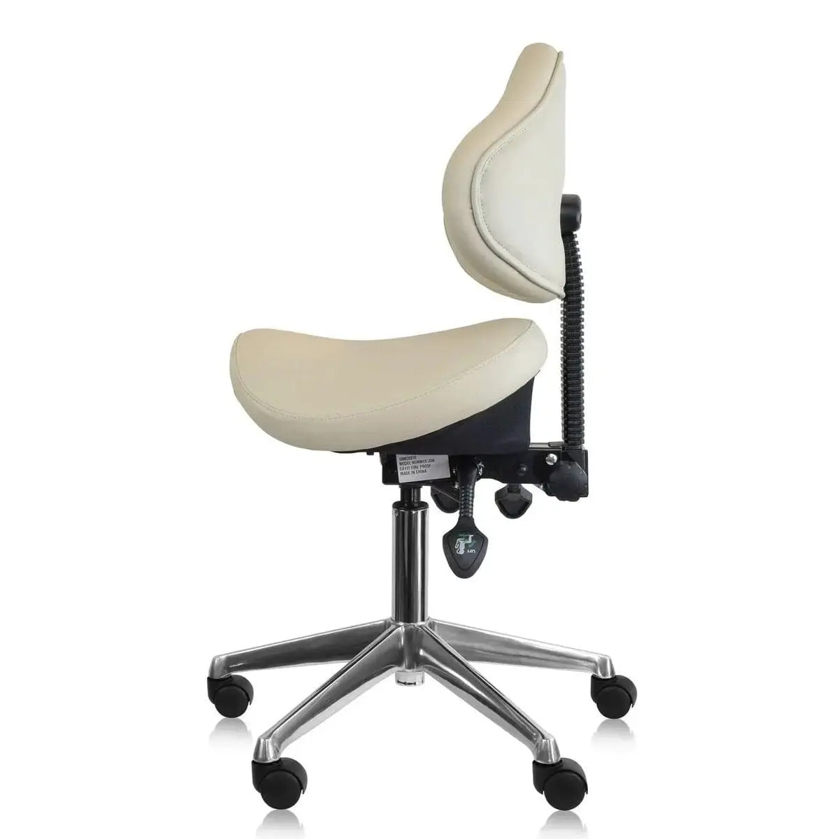 Adjustable Black Saddle Stool With Wheels For Dental Office Salon Clinic Lab Ergonomic Tilt Chair ADS