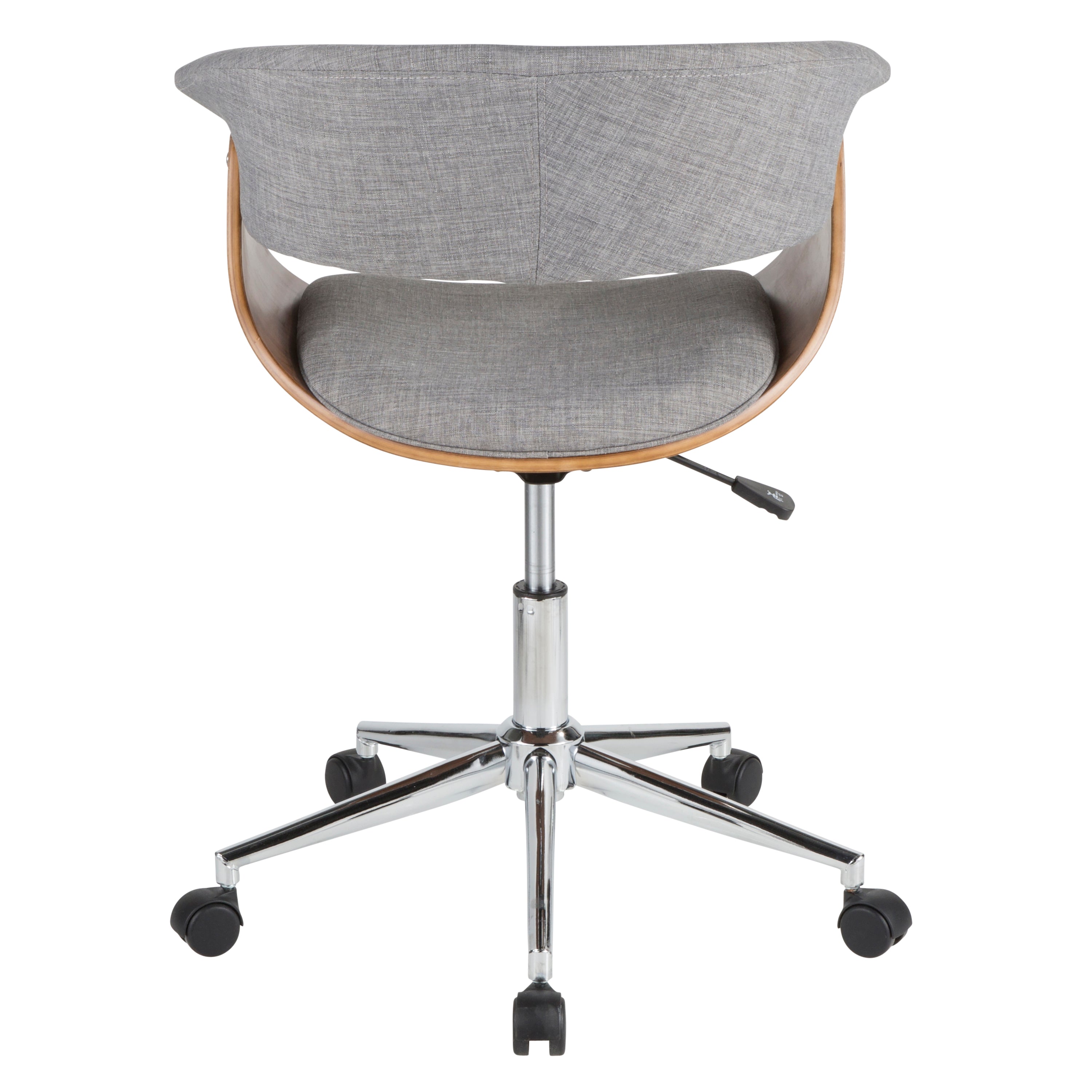 Light Grey Fabric and Walnut Wood Office Chair - Platinum-Level Office Chairs