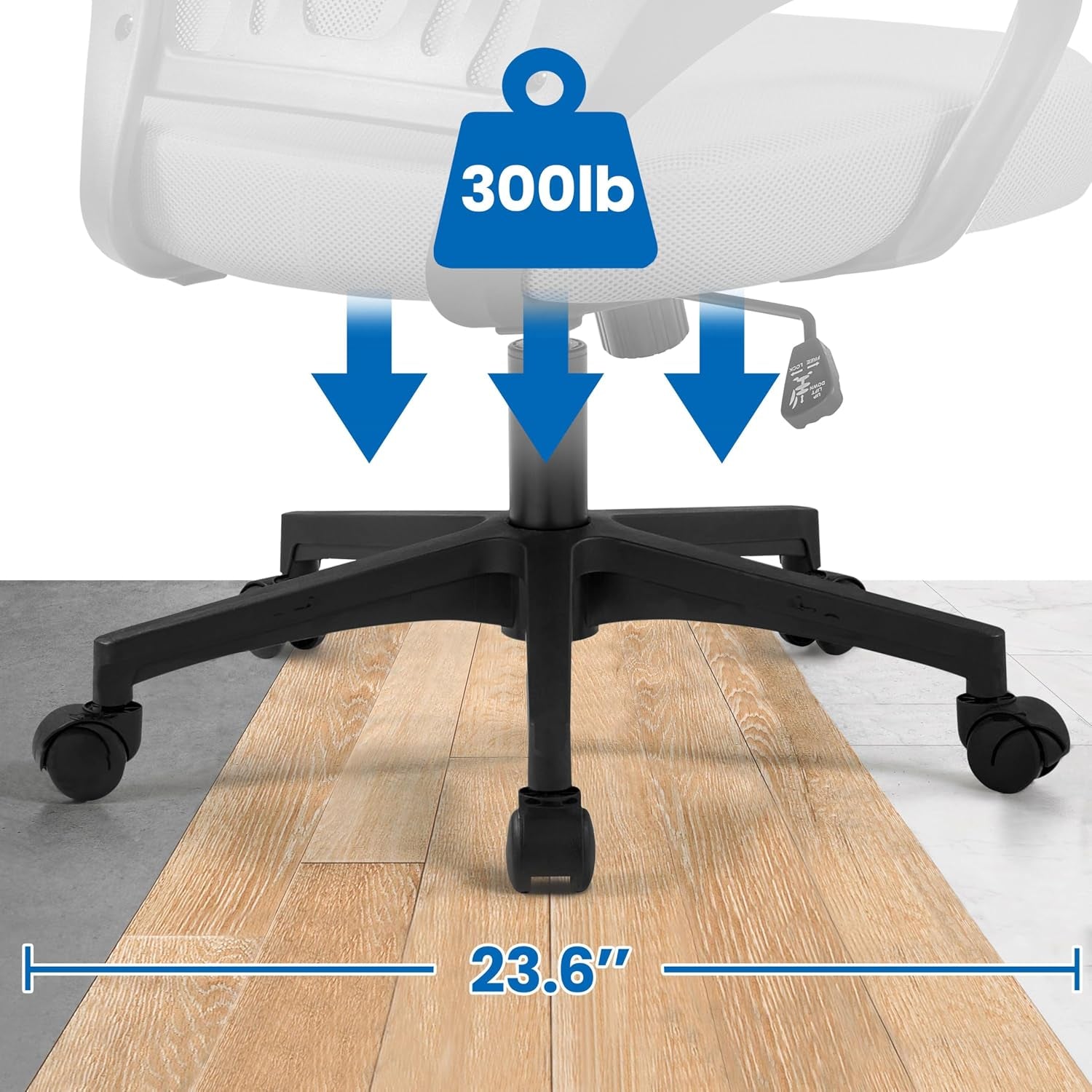 Yaheetech Mid Back Mesh Computer Office Desk Chair Adjustable Swivel, Dark Grey