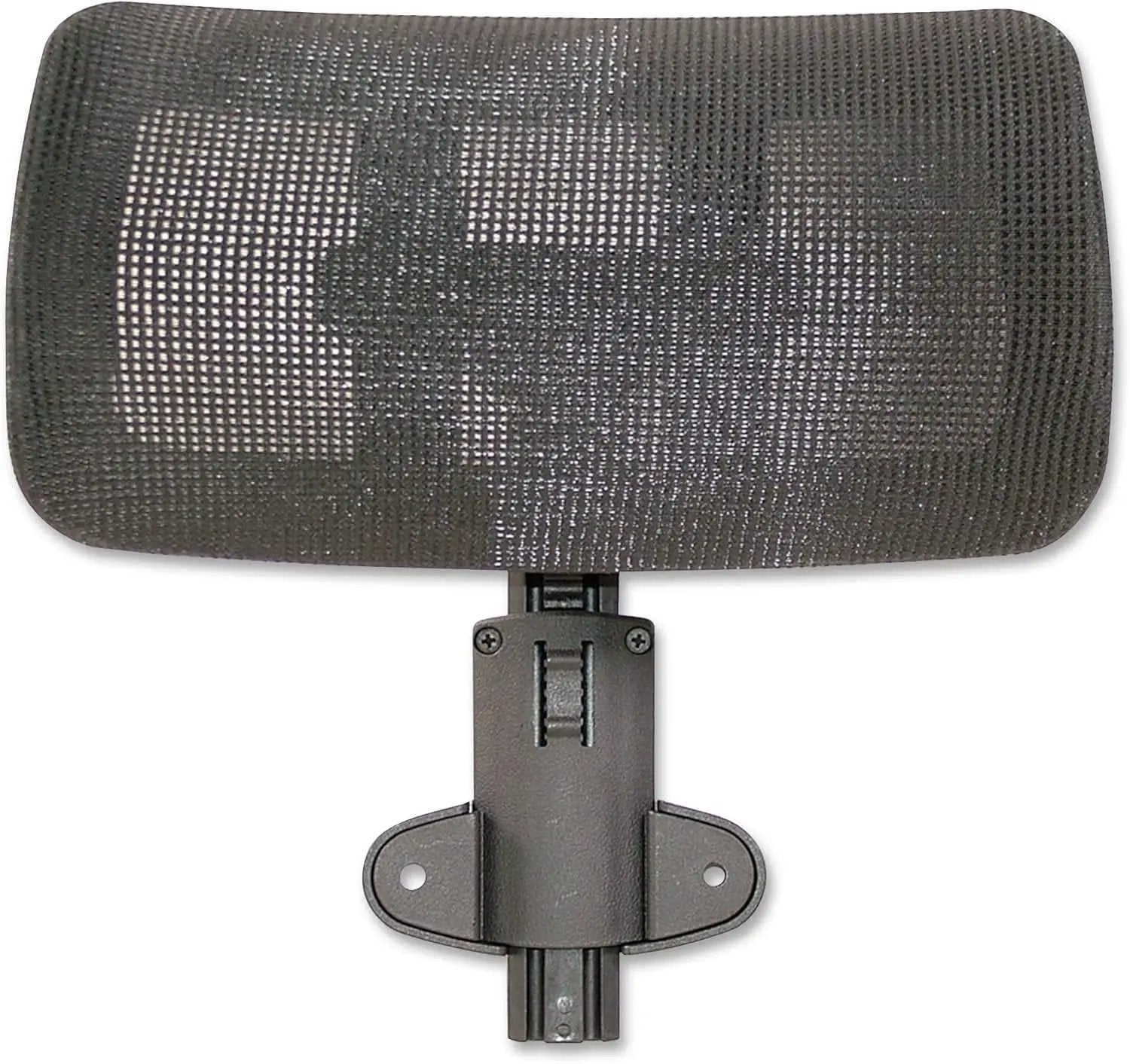 Lorell black mesh office headrest with mounting clamp for hi-back chairs