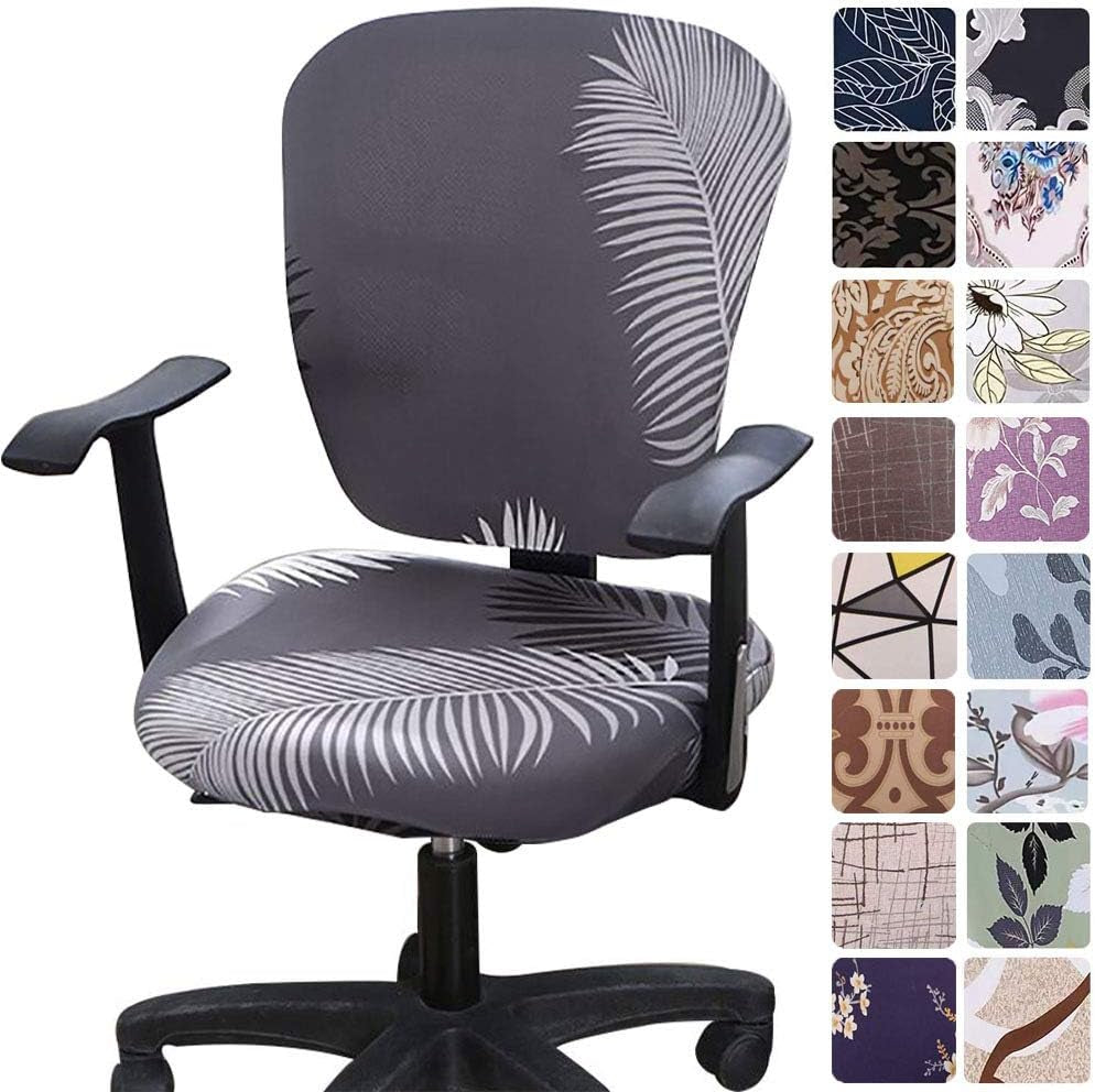 Melaluxe Computer Office Chair Covers - Protective & Stretchable Universal Chair Cover Stretch Rotating Chair Slipcover