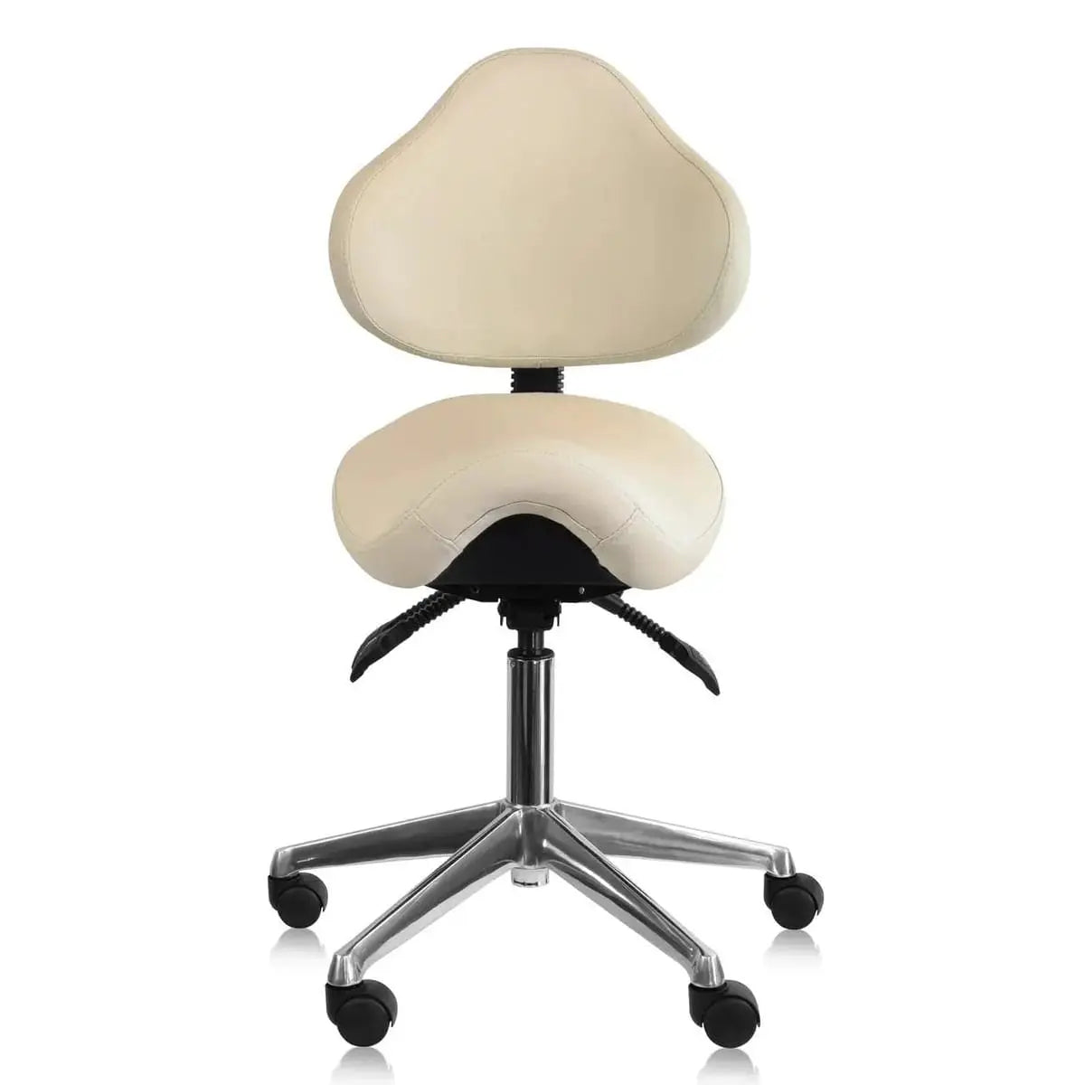 Adjustable Black Saddle Stool With Wheels For Dental Office Salon Clinic Lab Ergonomic Tilt Chair ADS