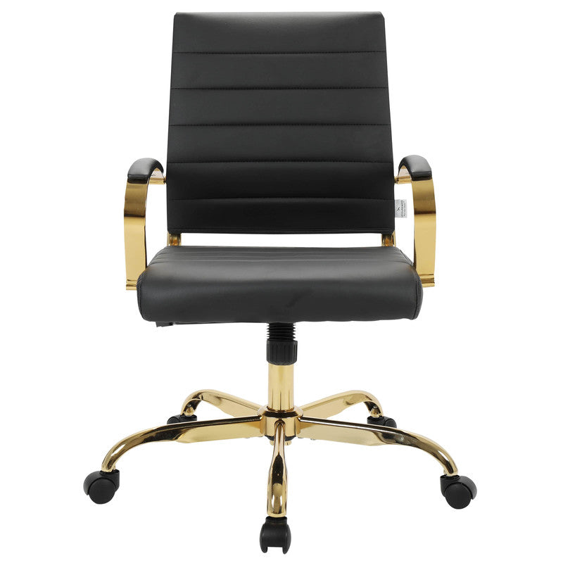 Benmar black leather office chairs – view 6