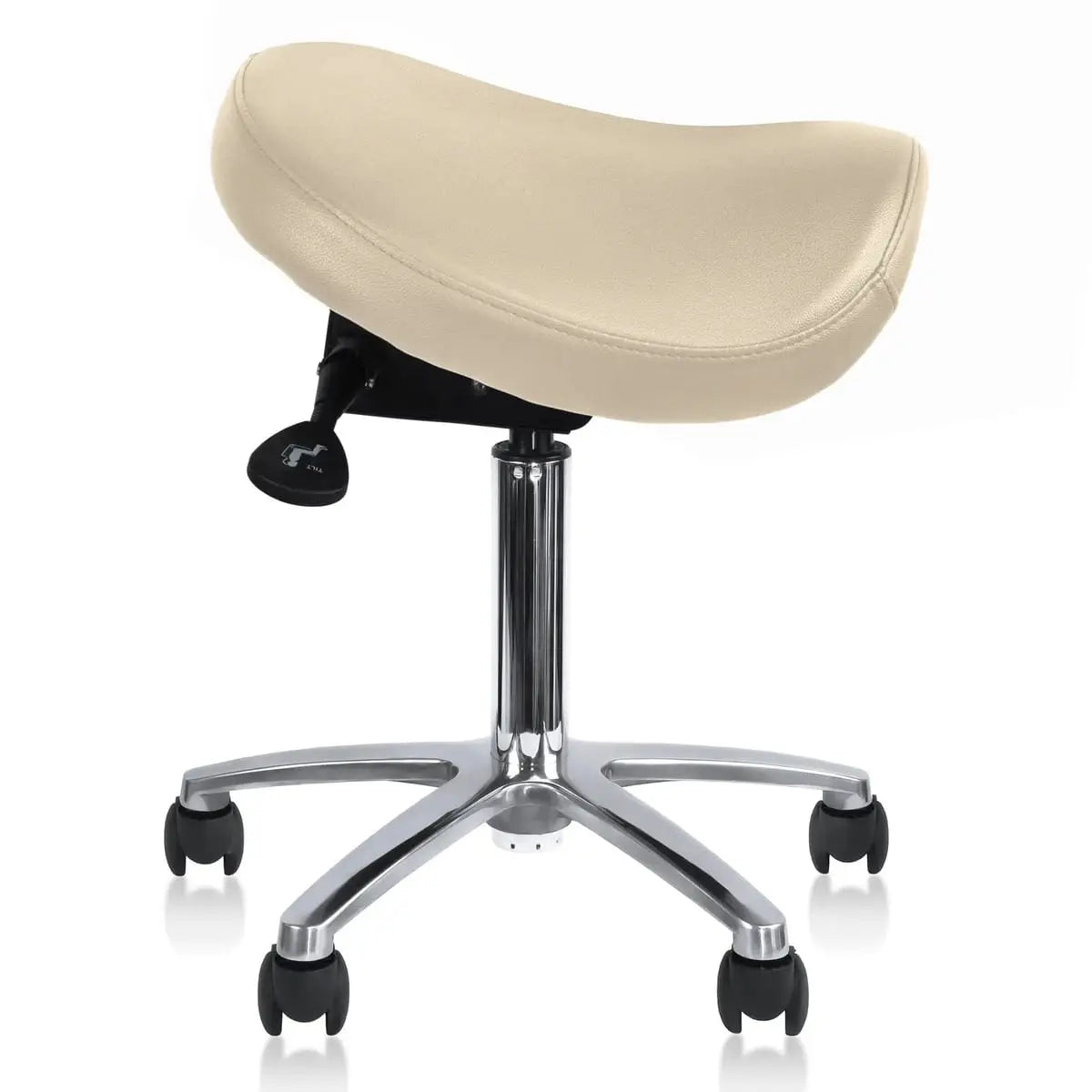 Adjustable Black Saddle Stool With Wheels For Dental Office Salon Clinic Lab Ergonomic Tilt Chair ADS