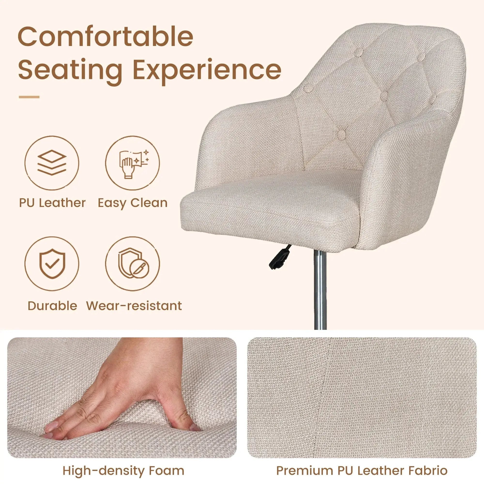 Drafting Chair Swivel Wingback Adjustable Height Office Comfort