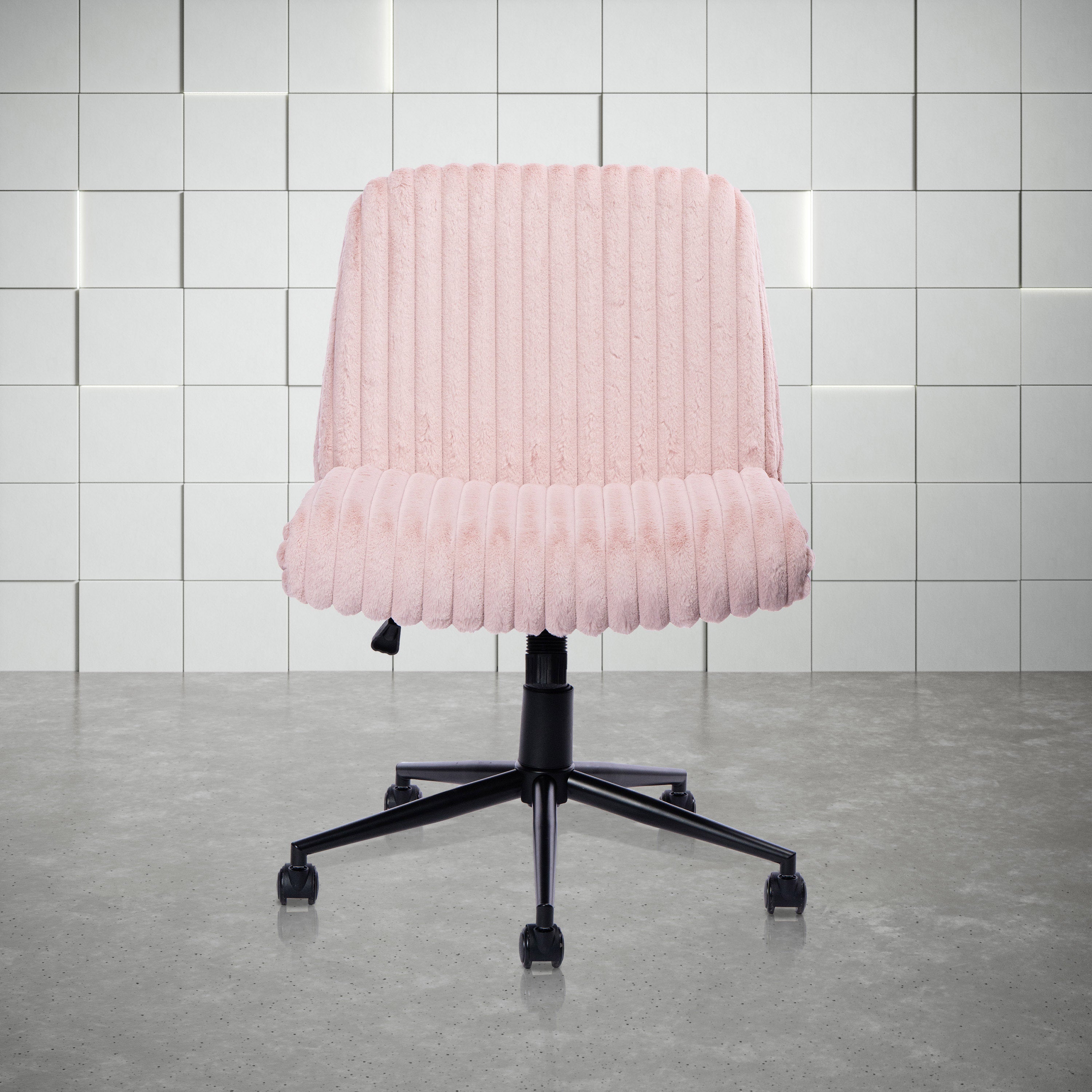 Pink Criss Cross Office Chair With Plush Velvet Fabric Comfort - Platinum-Level Office Chairs