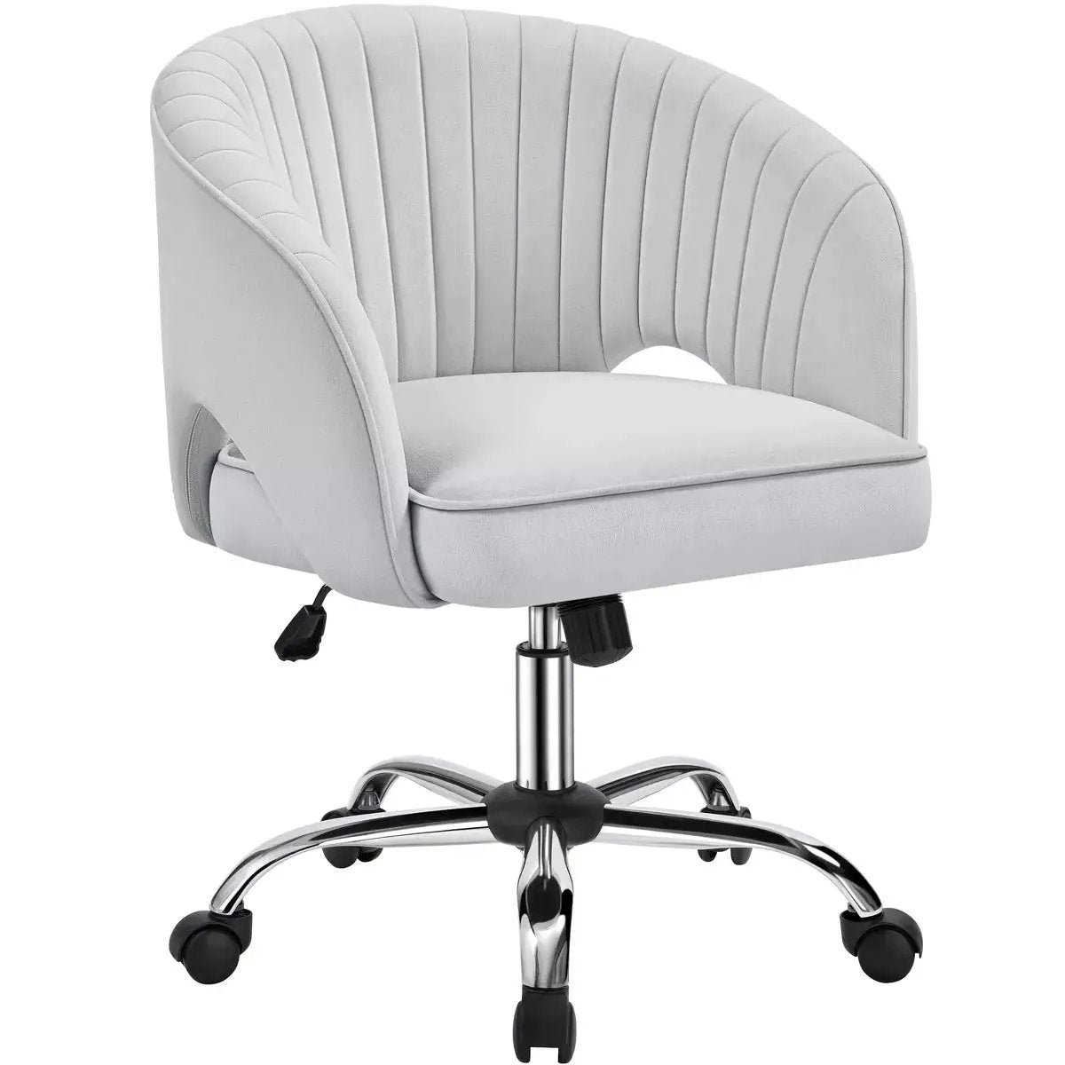 Yaheetech Rolling Office Chair Armchair with Tufted Barrel