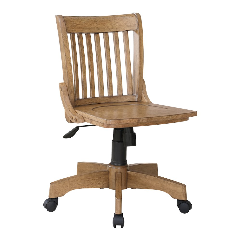 Deluxe Armless Wood Bankers Chair by Platinum-Level Office Chairs