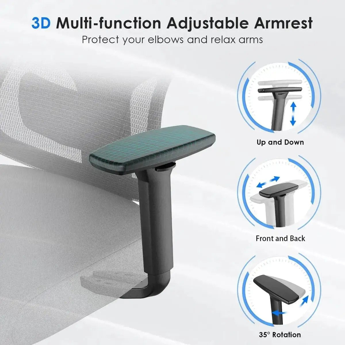 Ergonomic Mesh Office Chair with Adjustable Lumbar Support and - Platinum-Level Office Chairs