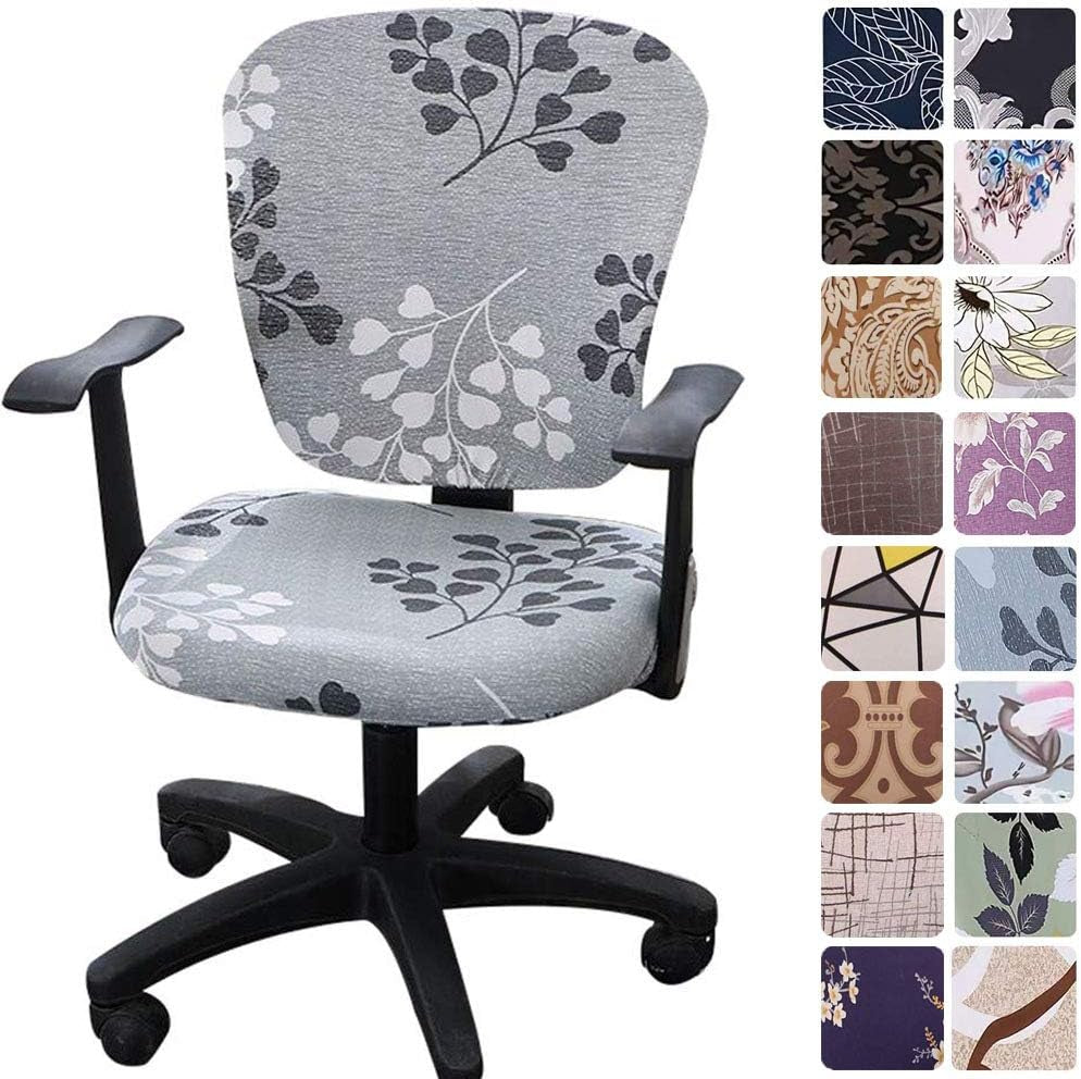 Melaluxe Computer Office Chair Covers - Protective & Stretchable Universal Chair Cover Stretch Rotating Chair Slipcover