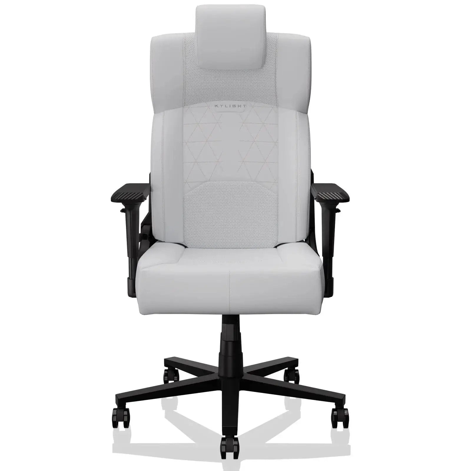 White Ergonomic Gaming Chair - PU Leather with Lumbar Support