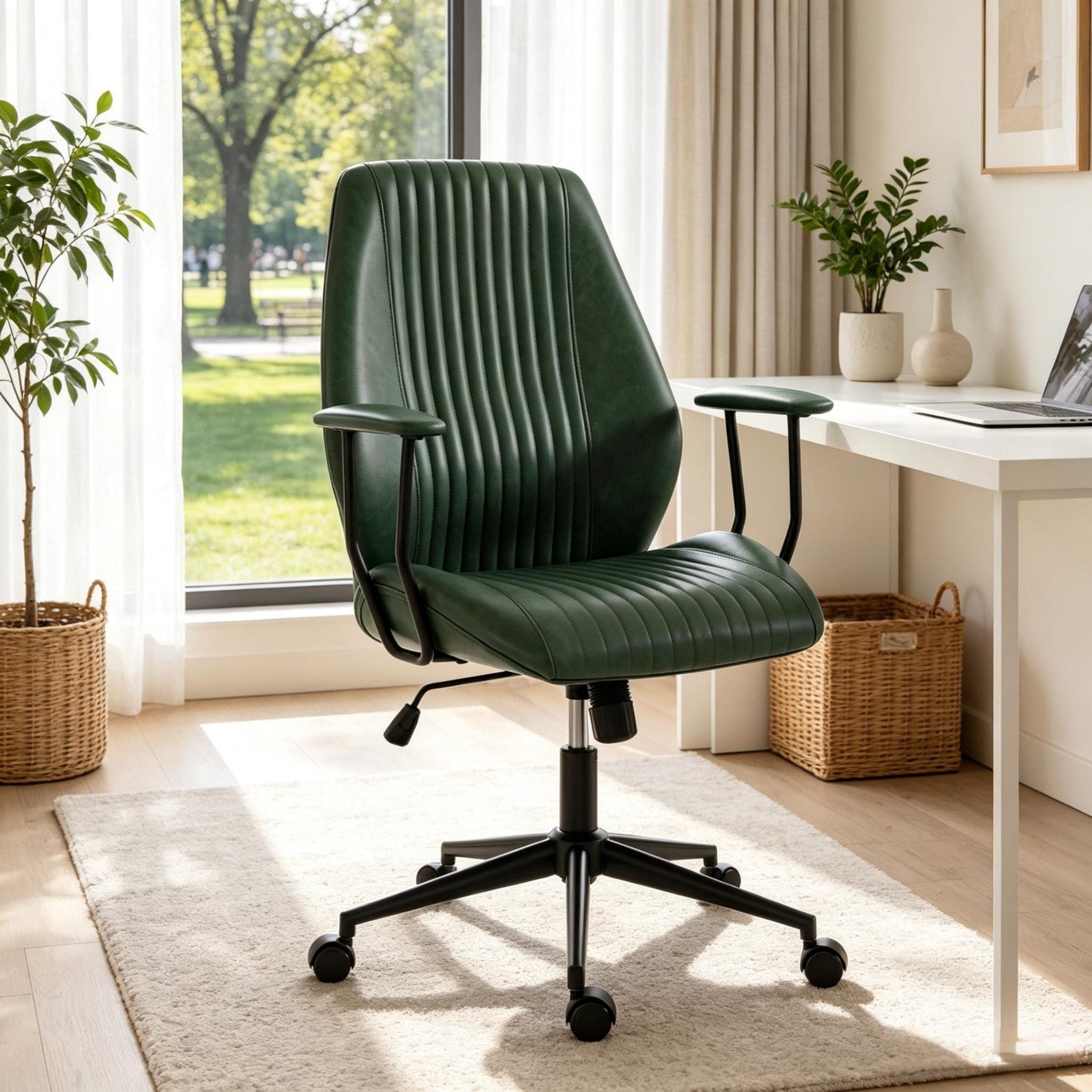 Executive Task Chair with Pocket Spring Cushion, Green - Platinum-Level Office Chairs