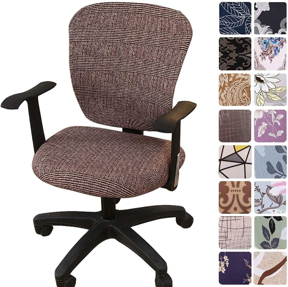 Melaluxe Computer Office Chair Covers - Protective & Stretchable Universal Chair Cover Stretch Rotating Chair Slipcover
