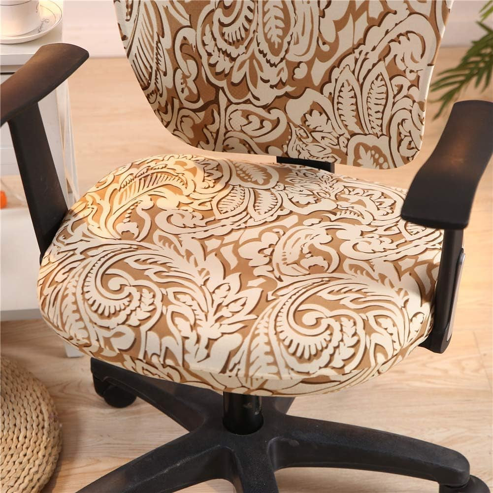 Melaluxe Computer Office Chair Covers - Protective & Stretchable Universal Chair Cover Stretch Rotating Chair Slipcover