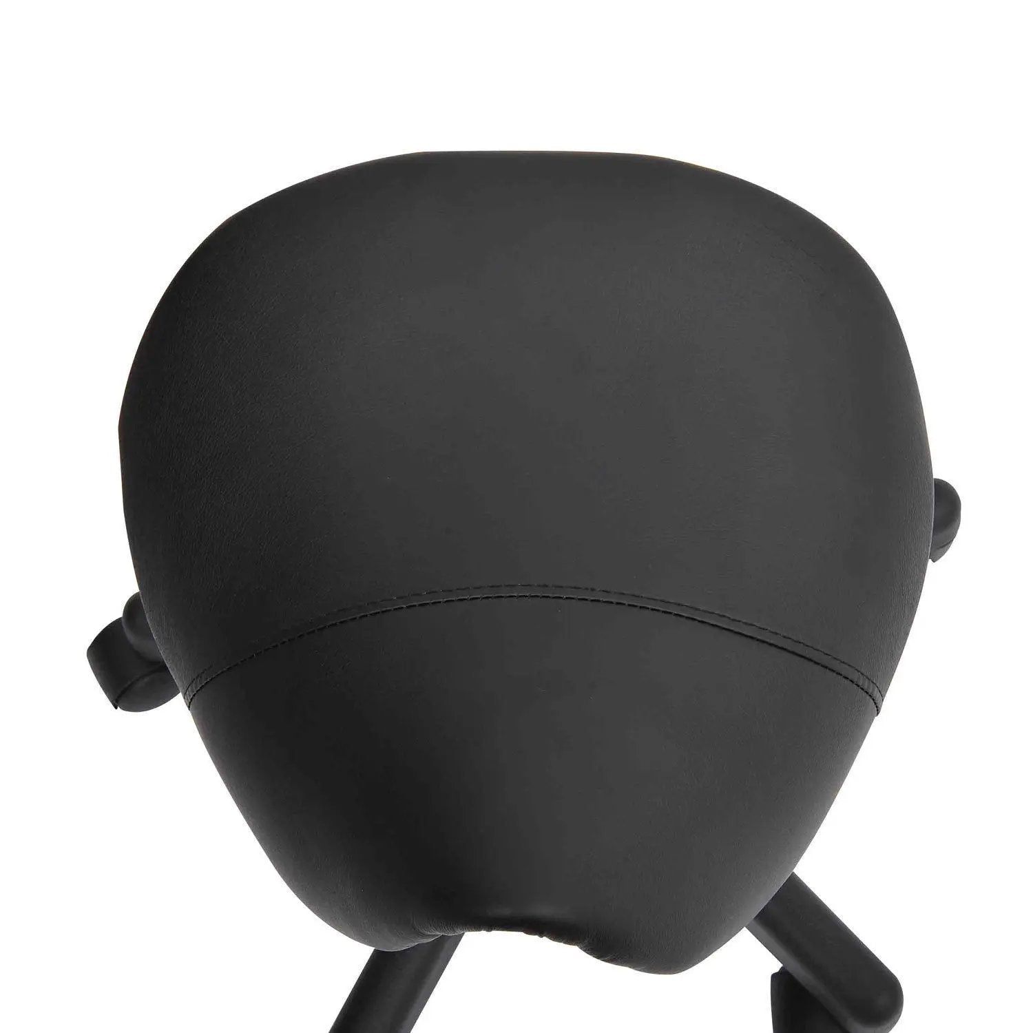 Rolling Saddle Stool, Swivel Salon Chair, Ergonomic Faux Leather Stool, Adjustable Height with Wheels for Spa, Salon, Massage, Office, Black by Platinum-Level Office Chairs