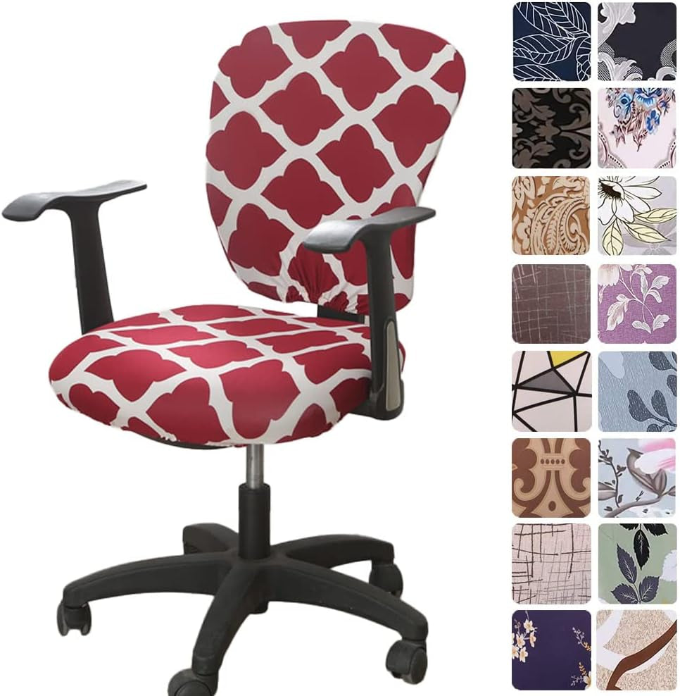 Melaluxe Computer Office Chair Covers - Protective & Stretchable Universal Chair Cover Stretch Rotating Chair Slipcover
