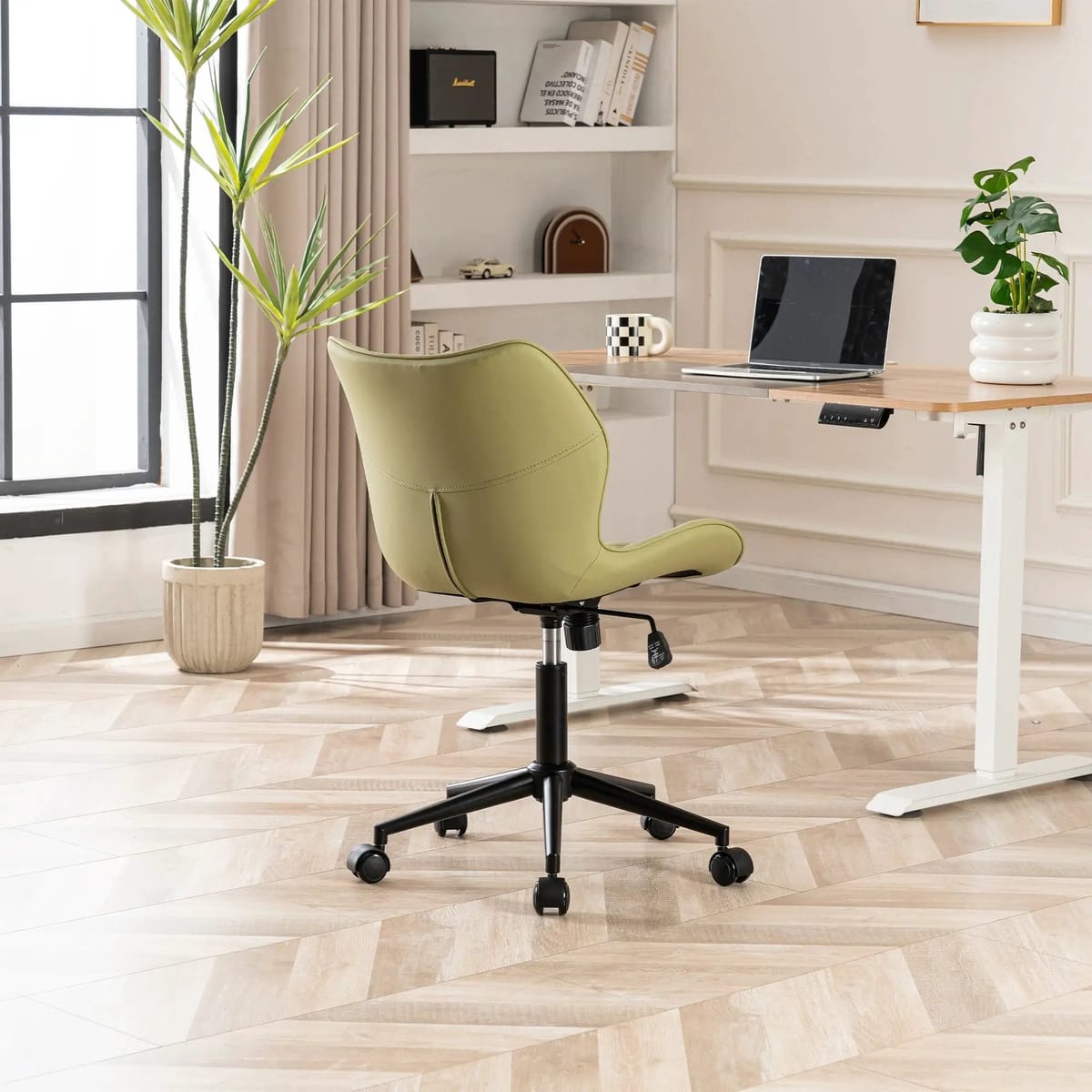 Swivel Armless Desk Chair Office Chairs Makeup Vanity Chair