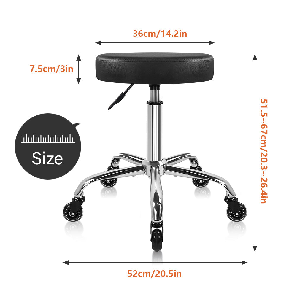 Premium Black Salon Chair With Height Adjustment And Casters
