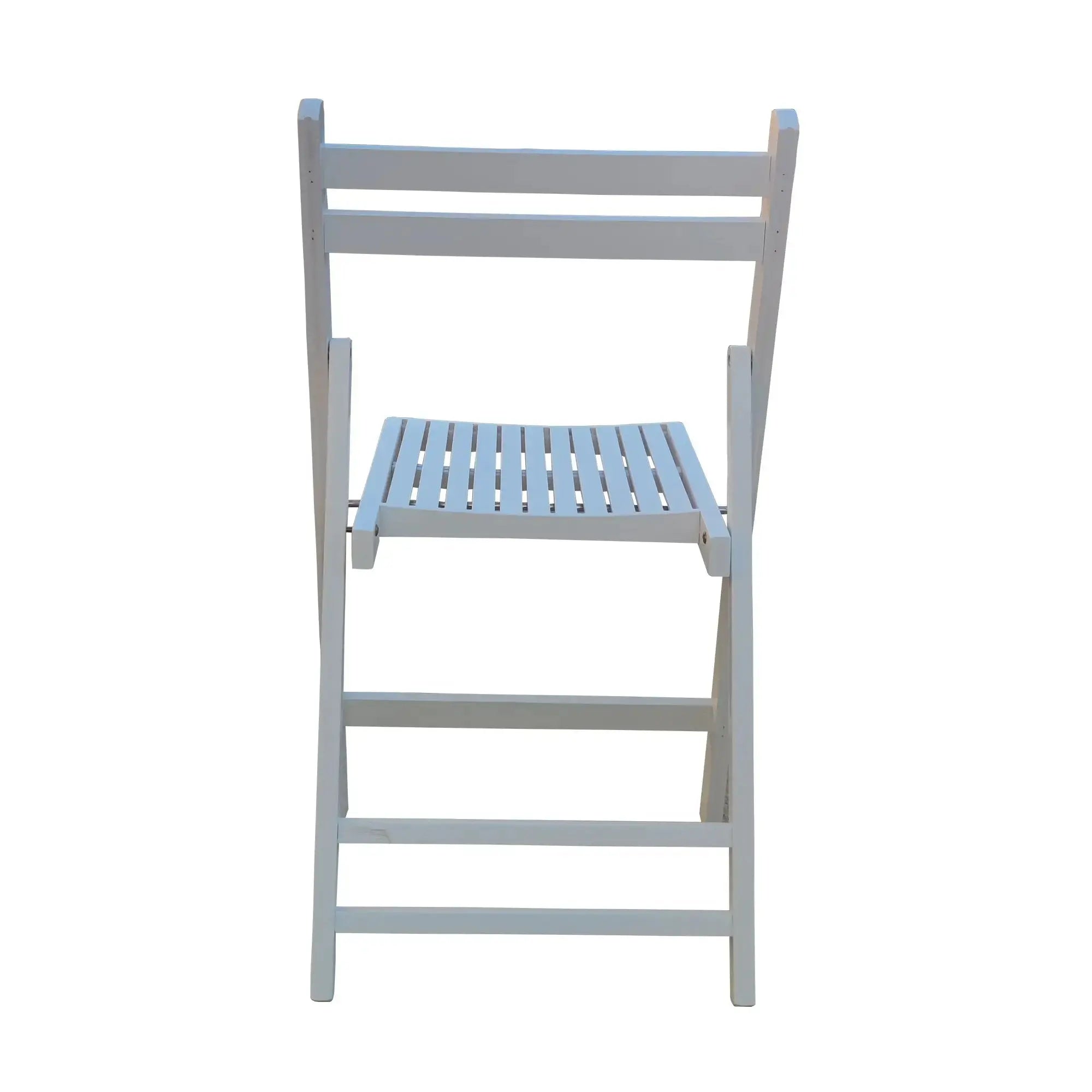 White Solid Wood Folding Chair Set - 4 Pack, Compact & Elegant - Platinum-Level Office Chairs
