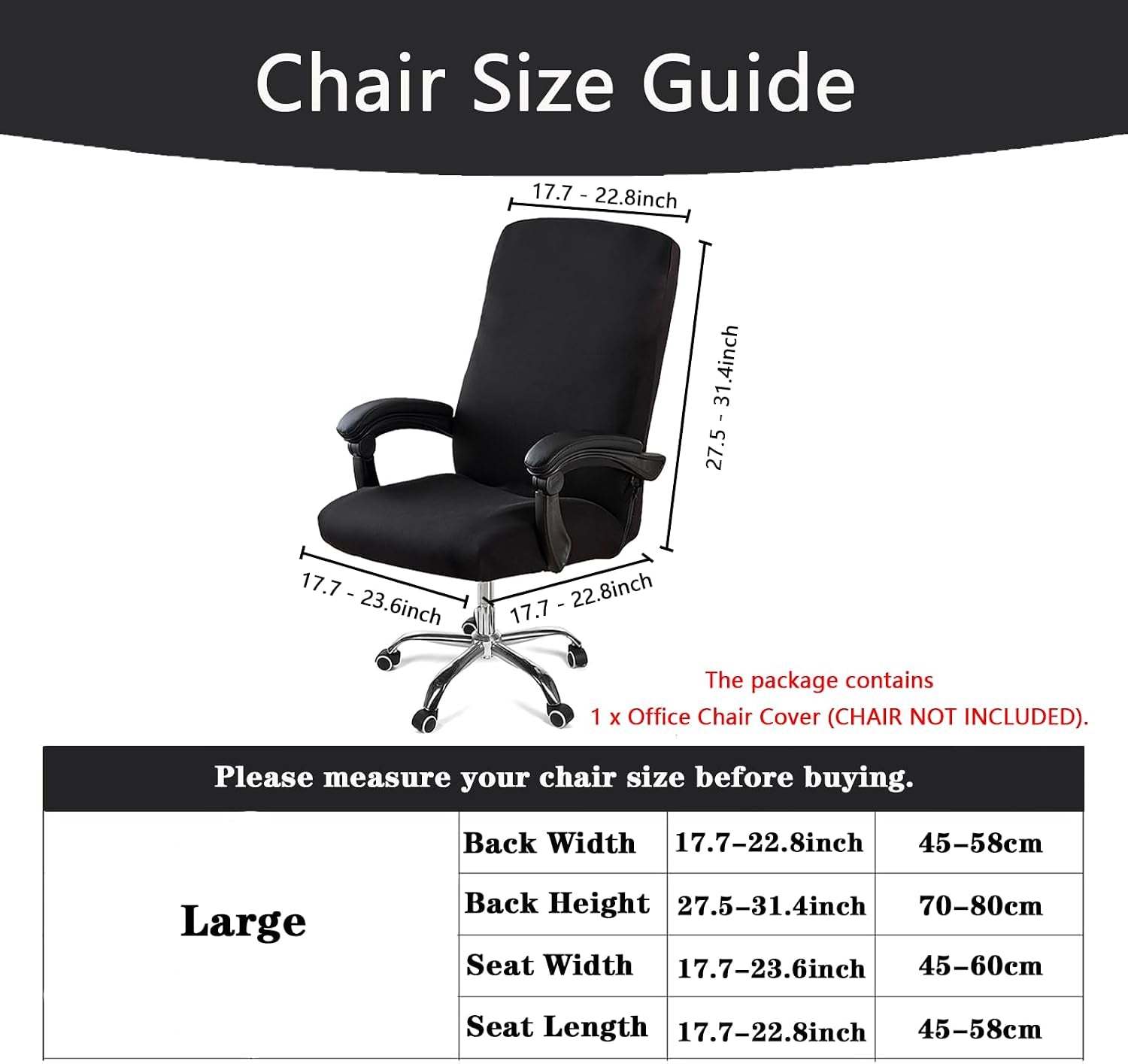 Computer Office Chair Cover for Desk, Anti-Dust Protector
