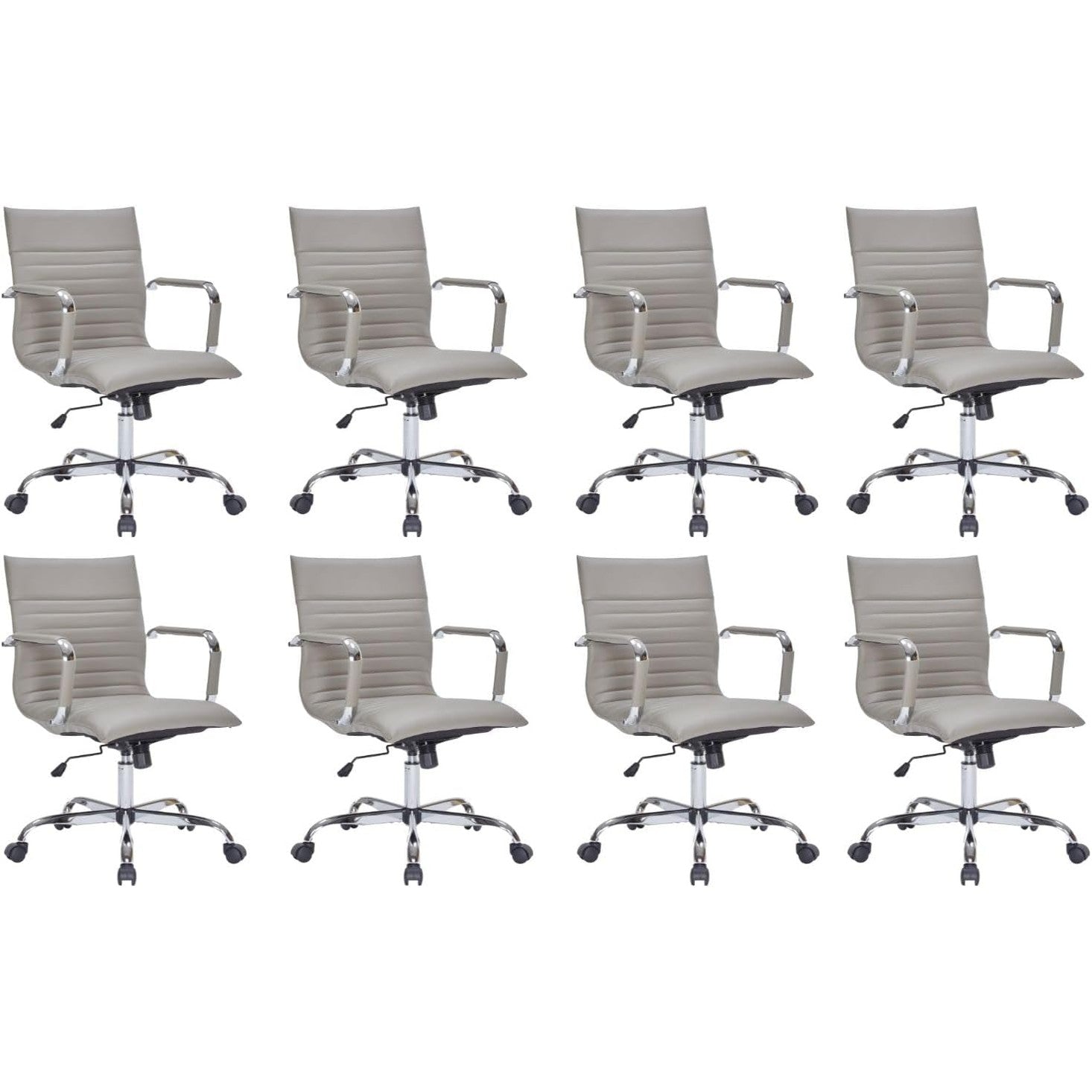 Leisuremod Ergonomic Executive Office Chair with Lumbar Support – Adjustable Leather Swivel Desk Chair, High Back Computer Chair Home & Office with Rolling Wheels & Chrome Base