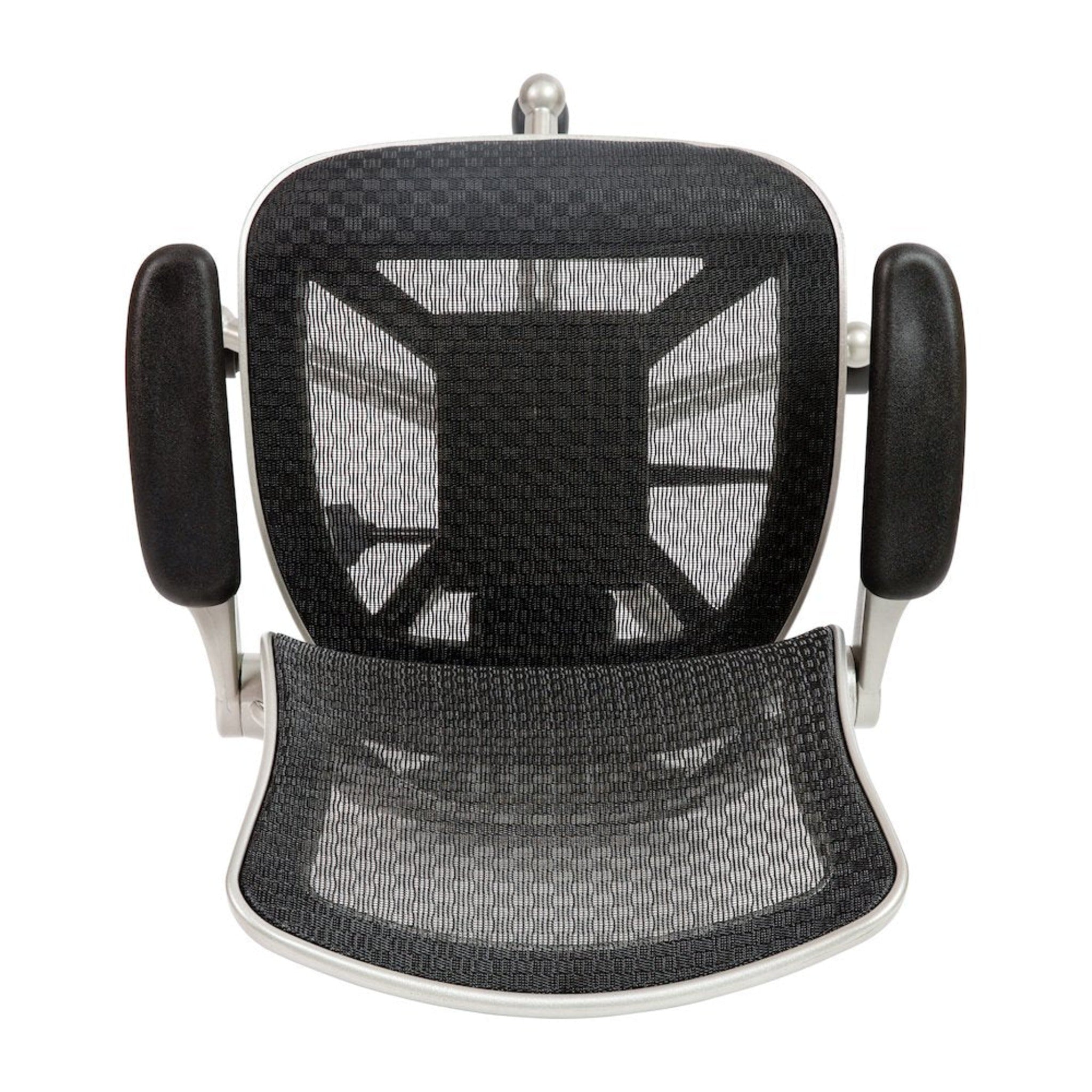 Mid-Back Black Mesh Executive Swivel Office Chair with Graphite Silver Frame