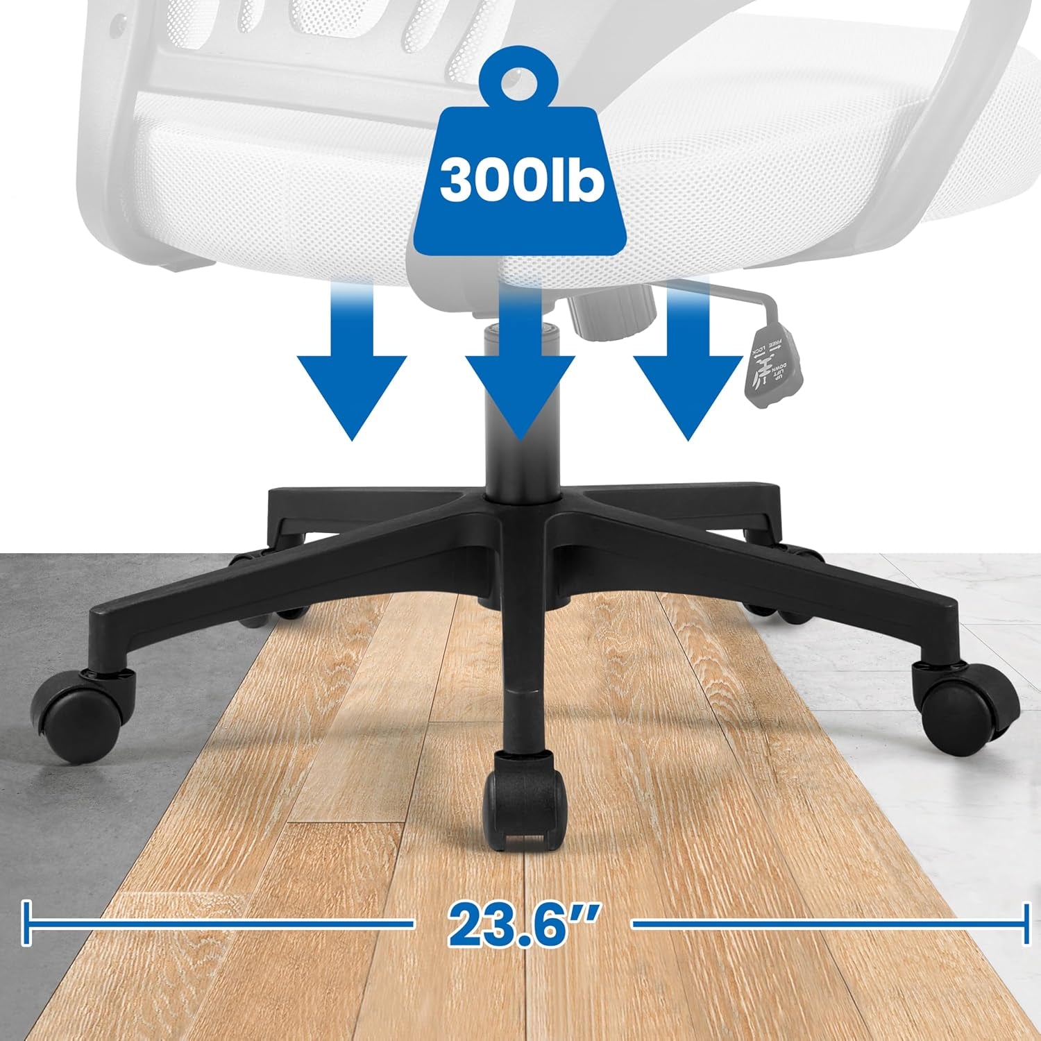 Yaheetech Mid Back Mesh Computer Office Desk Chair Adjustable Swivel, Grey | Breathable Mesh Back and Foam Padded Seat for Comfortable Work at Home or Office; Steel Frame Holds 300 Lb, Easy Assembly.