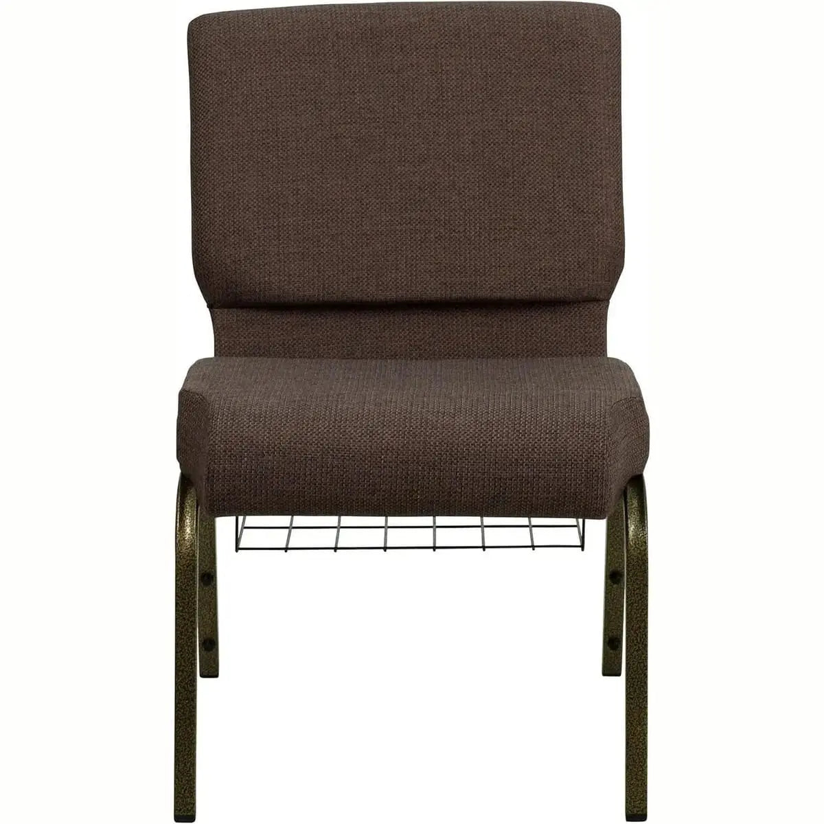 Church Chair With Cup Book Rack Gold Vein Frame Padded, Premium Plush 5 years limited.