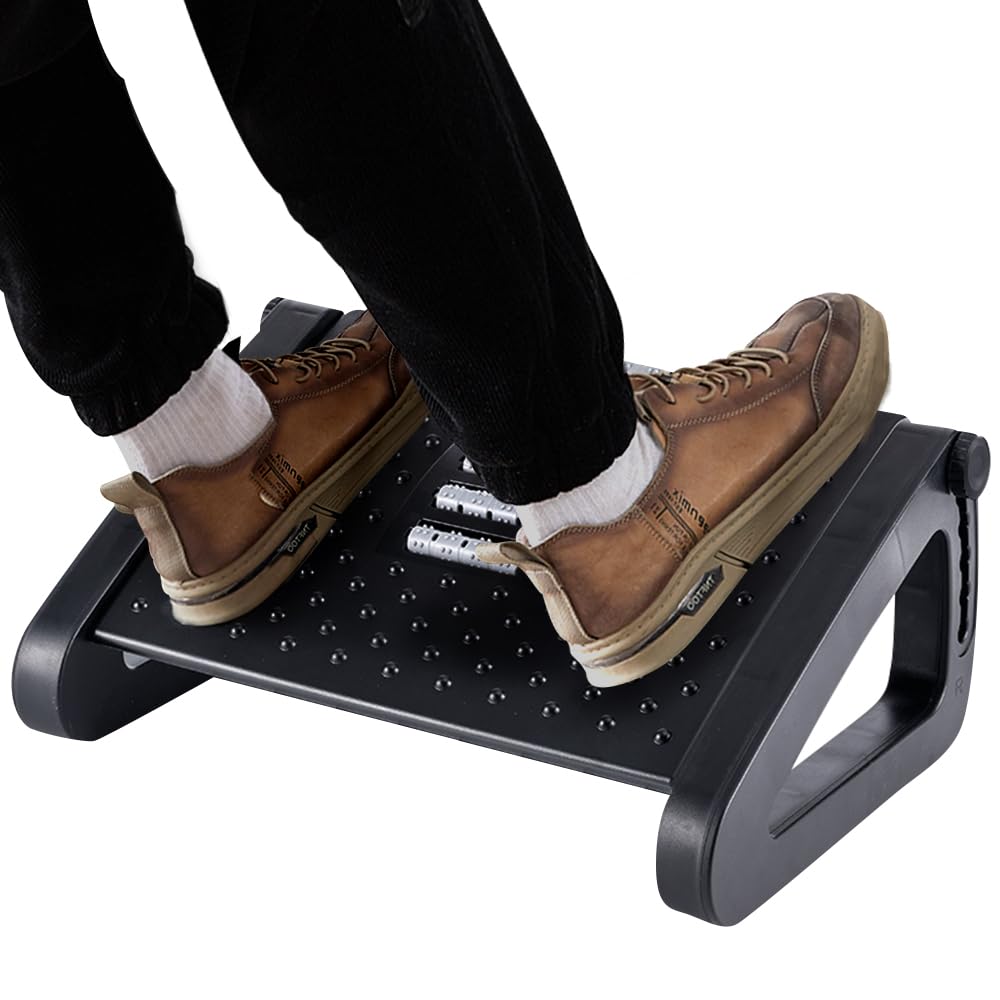 Six Height Adjustable Foot Rest Under Desk For Ergonomic Office