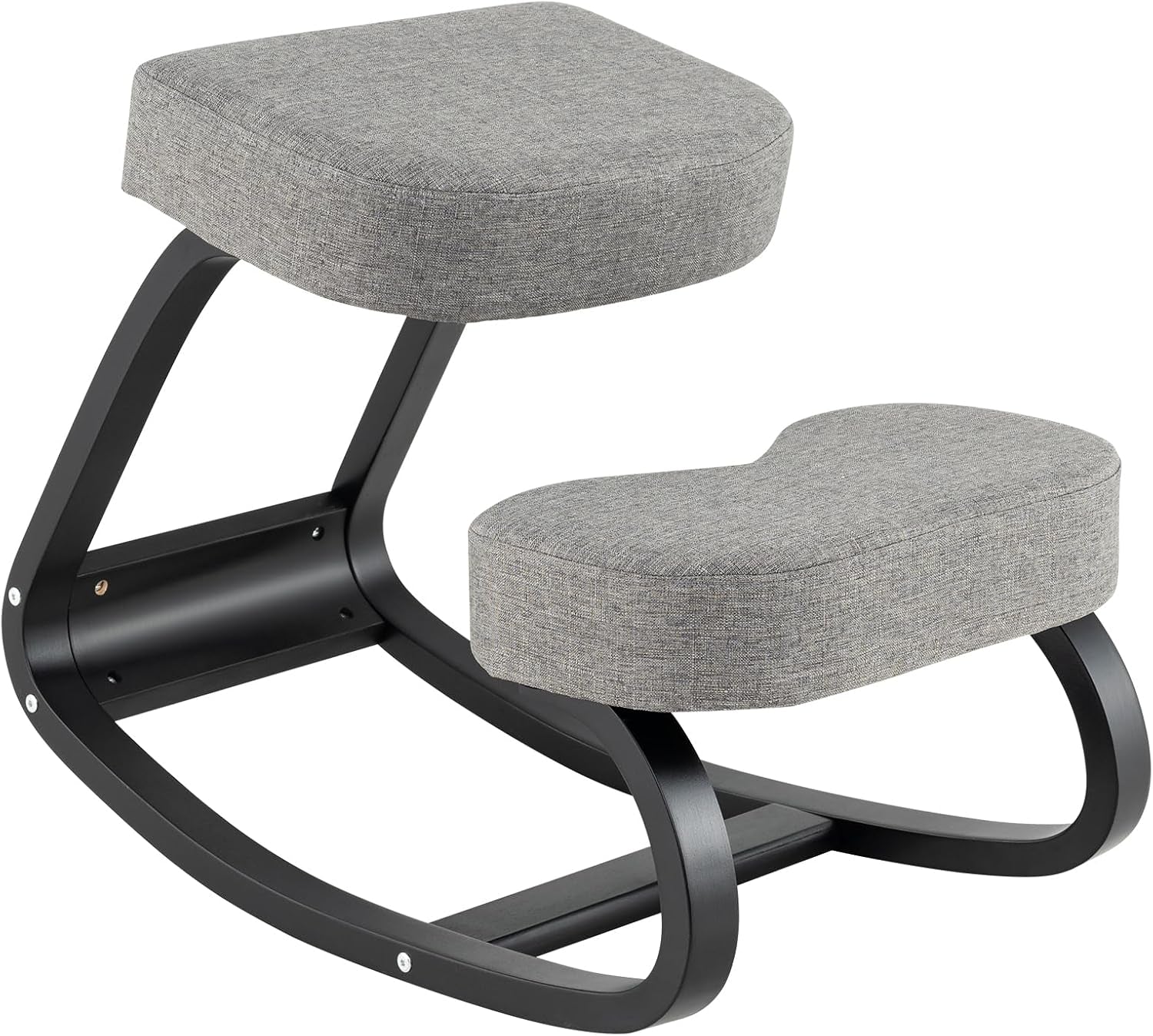 GIANTEX Ergonomic Kneeling Desk Chair, Upright Posture Chair with Cushion & Solid Wood Frame, Natural Relief for Neck or Back Pain, Wooden Knee Chair for Home Office (1)