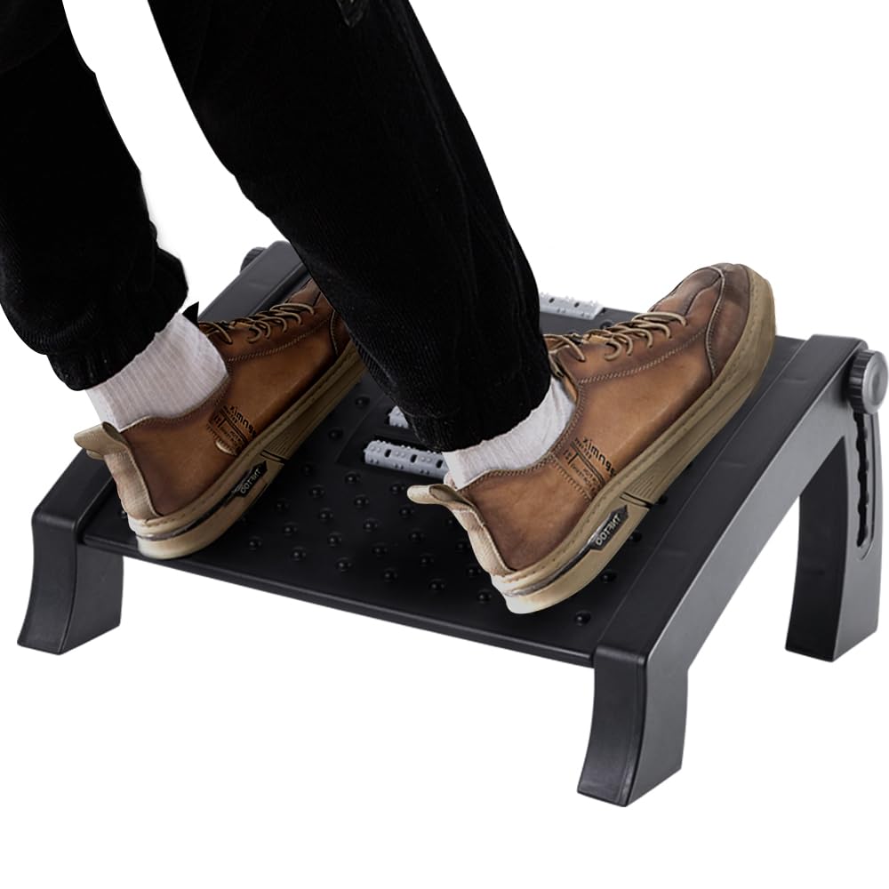 Six Height Adjustable Foot Rest Under Desk For Ergonomic Office