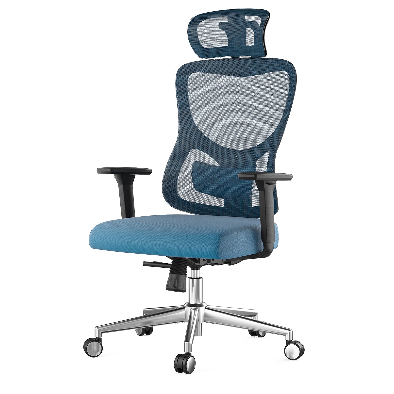 Ergonomic Mesh Office Chair With Adjustable Lumbar Support Headrest - Platinum-Level Office Chairs