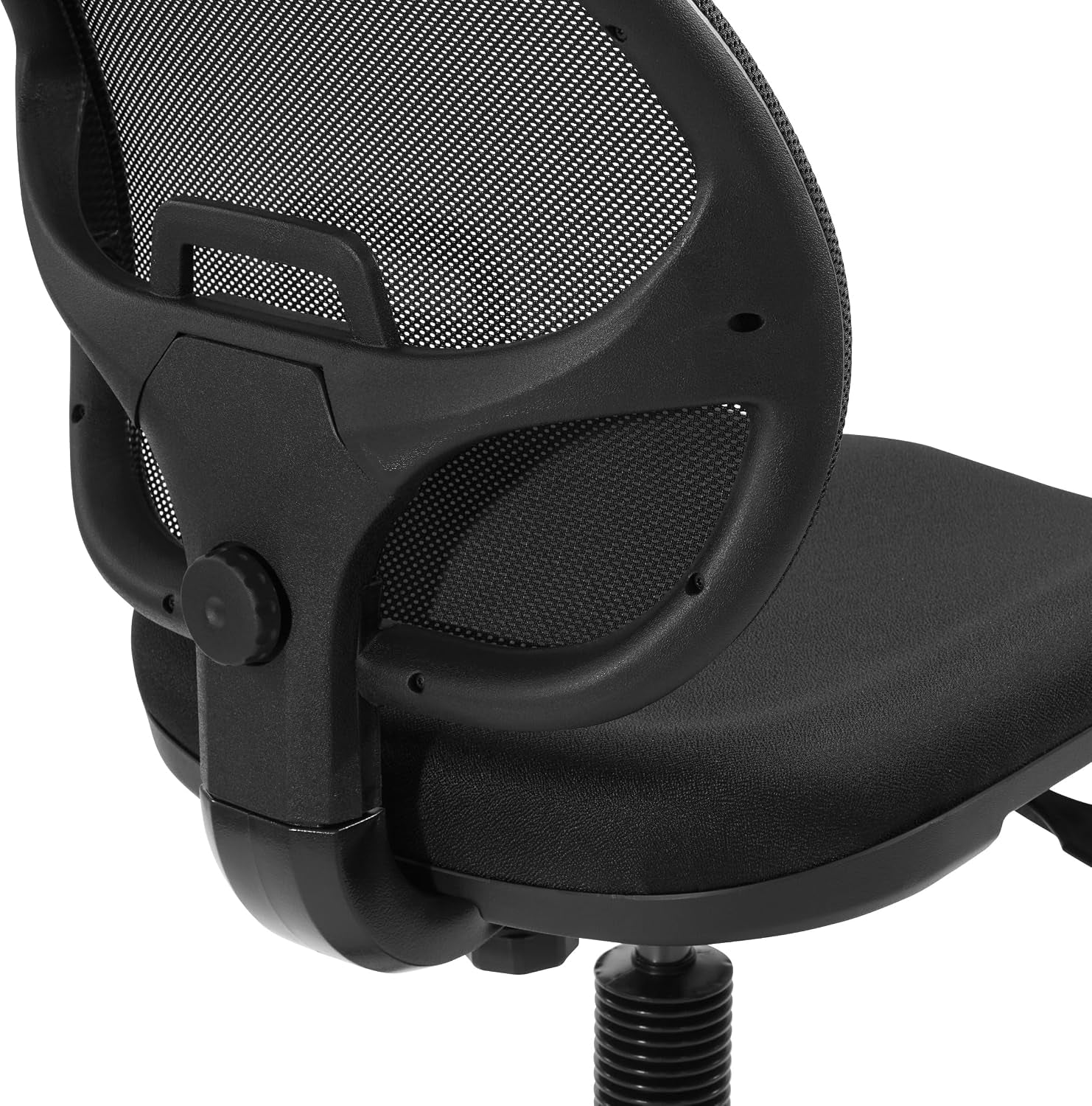 Office Star DC Series Deluxe Breathable Mesh Back Ergonomic Drafting Chair with Lumbar Support and Adjustable Footring, Black Fabric