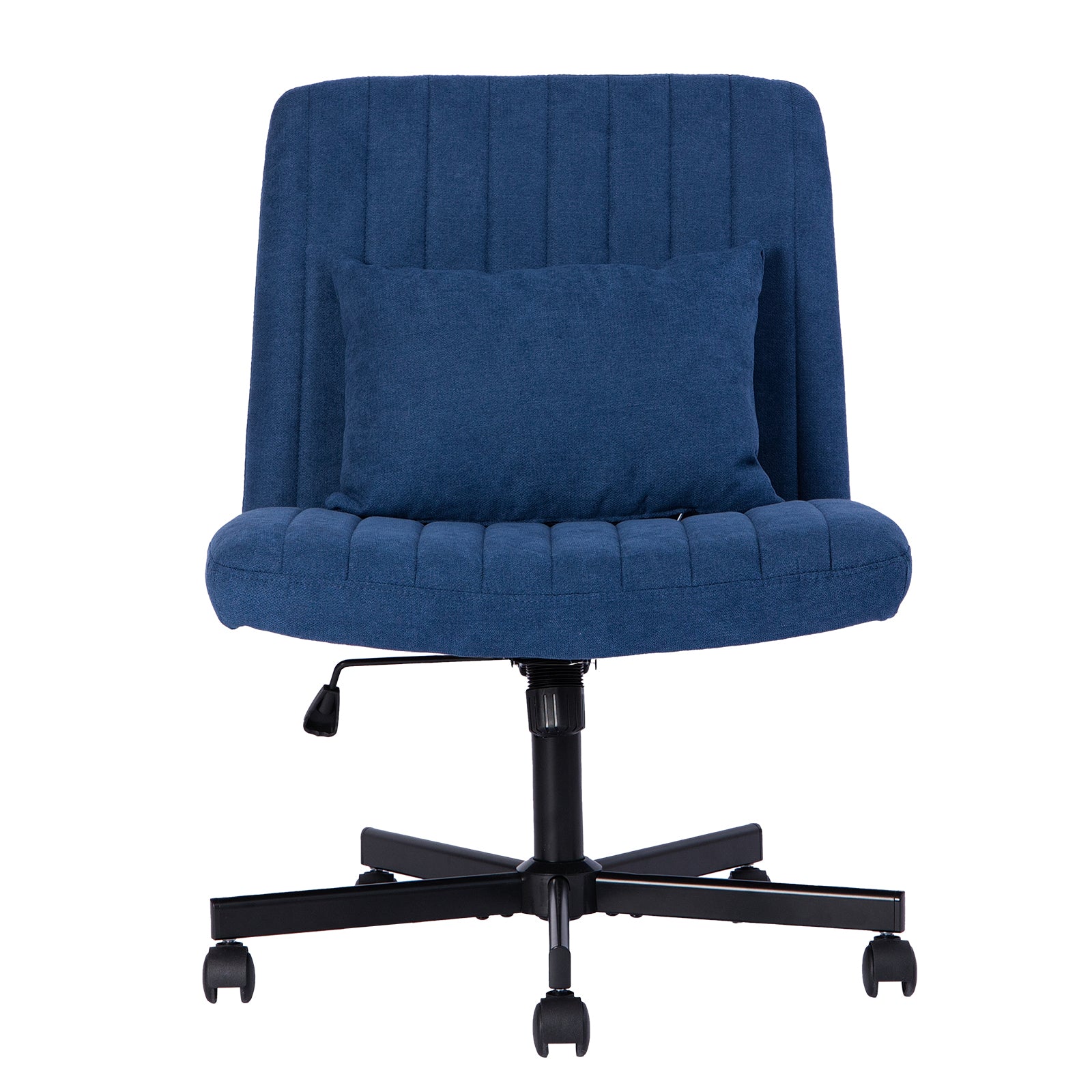 Blue Linen Office Chair With Ergonomic Design And Adjustable Height - Platinum-Level Office Chairs