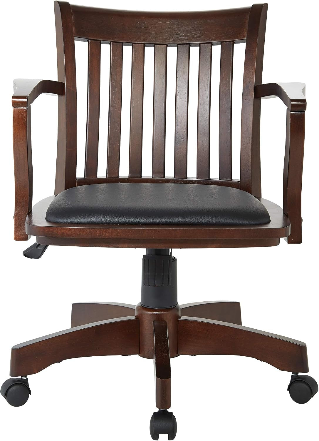 OSP Home Furnishings Deluxe Wood 19Th-Century Banker'S Desk Chair