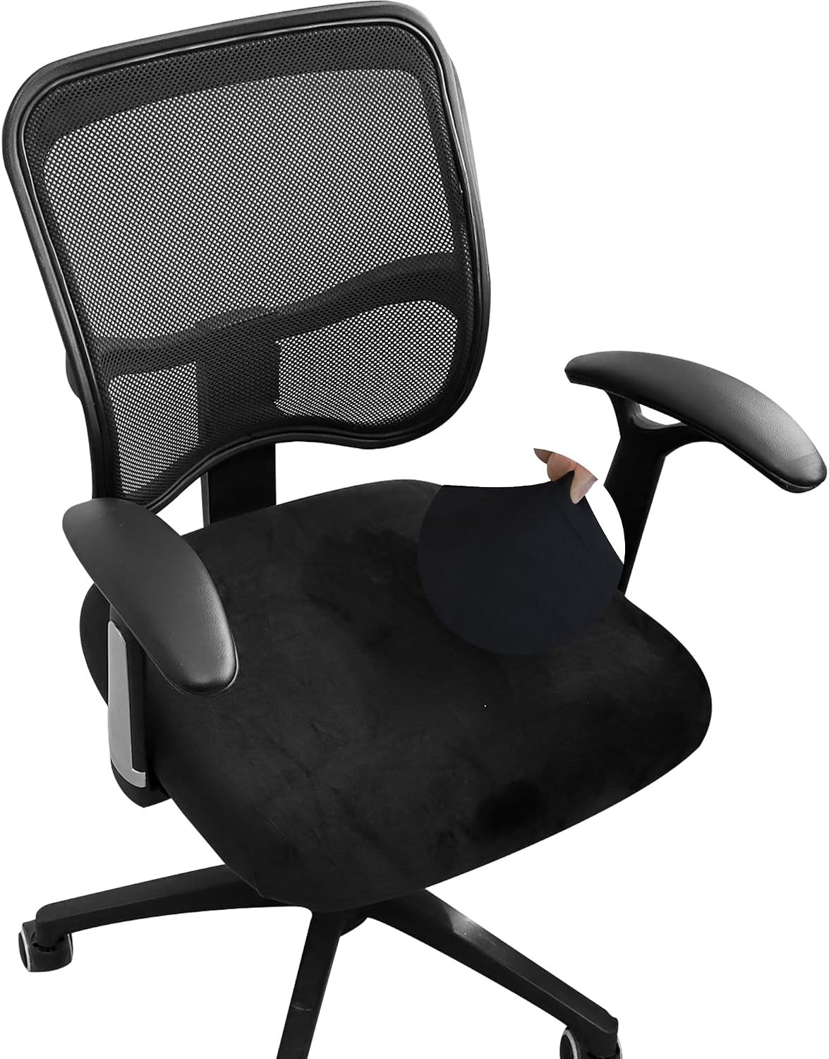 FORCHEER Floral Split Office Chair Covers Two Pieces Stretch Separated Desk Chair Slipcover Washable -Spring Floral