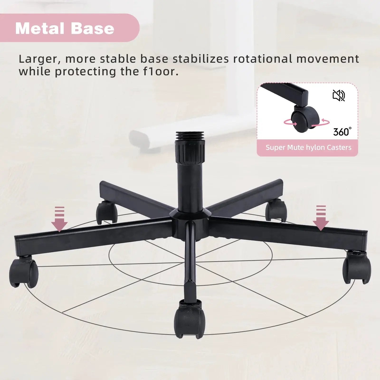 Light Pink Velvet Criss Cross Armless Office Chair With Wheels Makeup by Platinum-Level Office Chairs