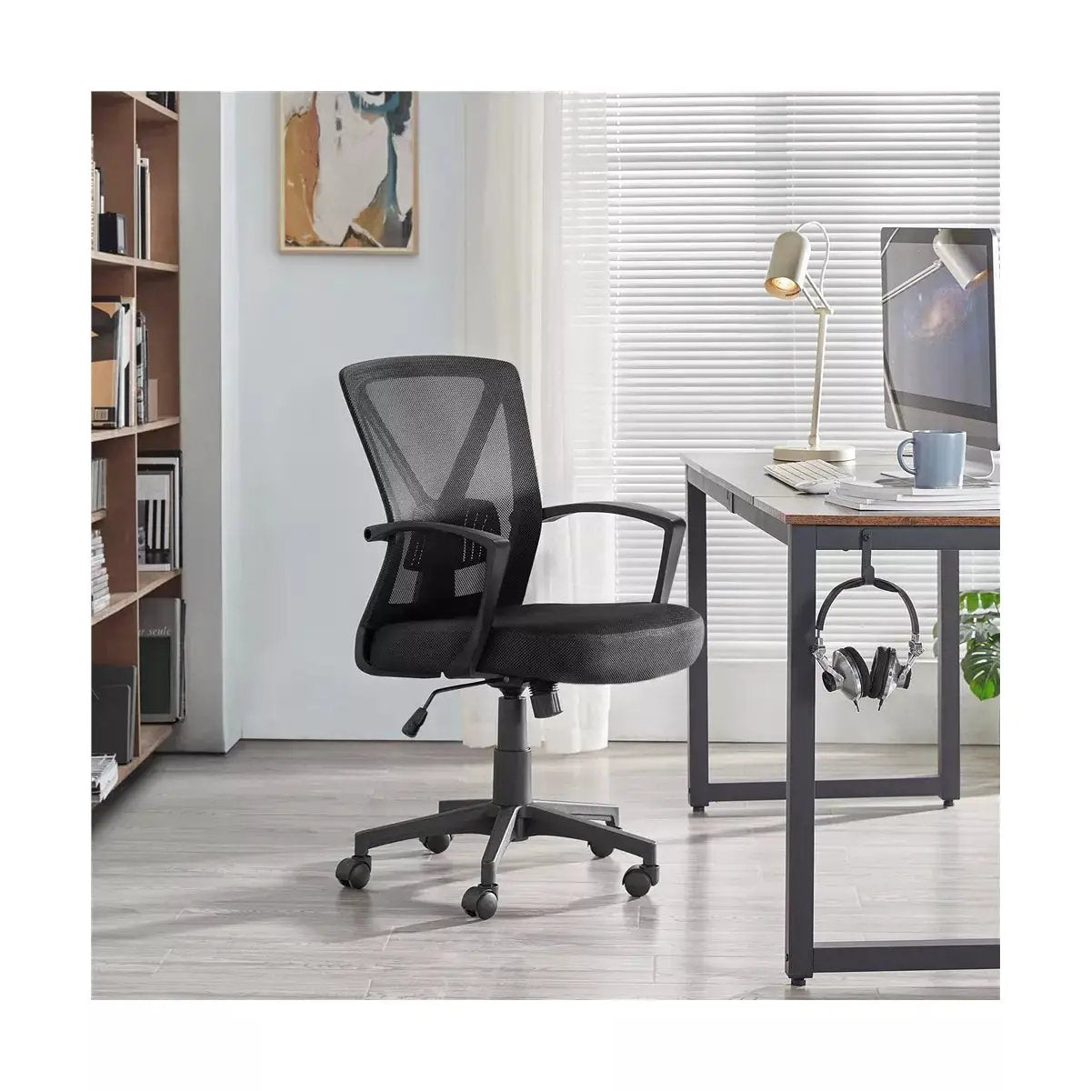 Yaheetech Office Desk Chair Computer Task Chair with Lumbar Support and Armrest