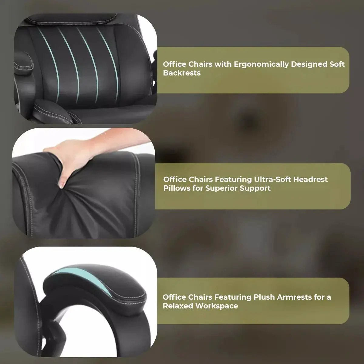 FDW Big Tall Office Chair Reinforced HeavyDuty LumbarSupport Ergonomic - Platinum-Level Office Chairs