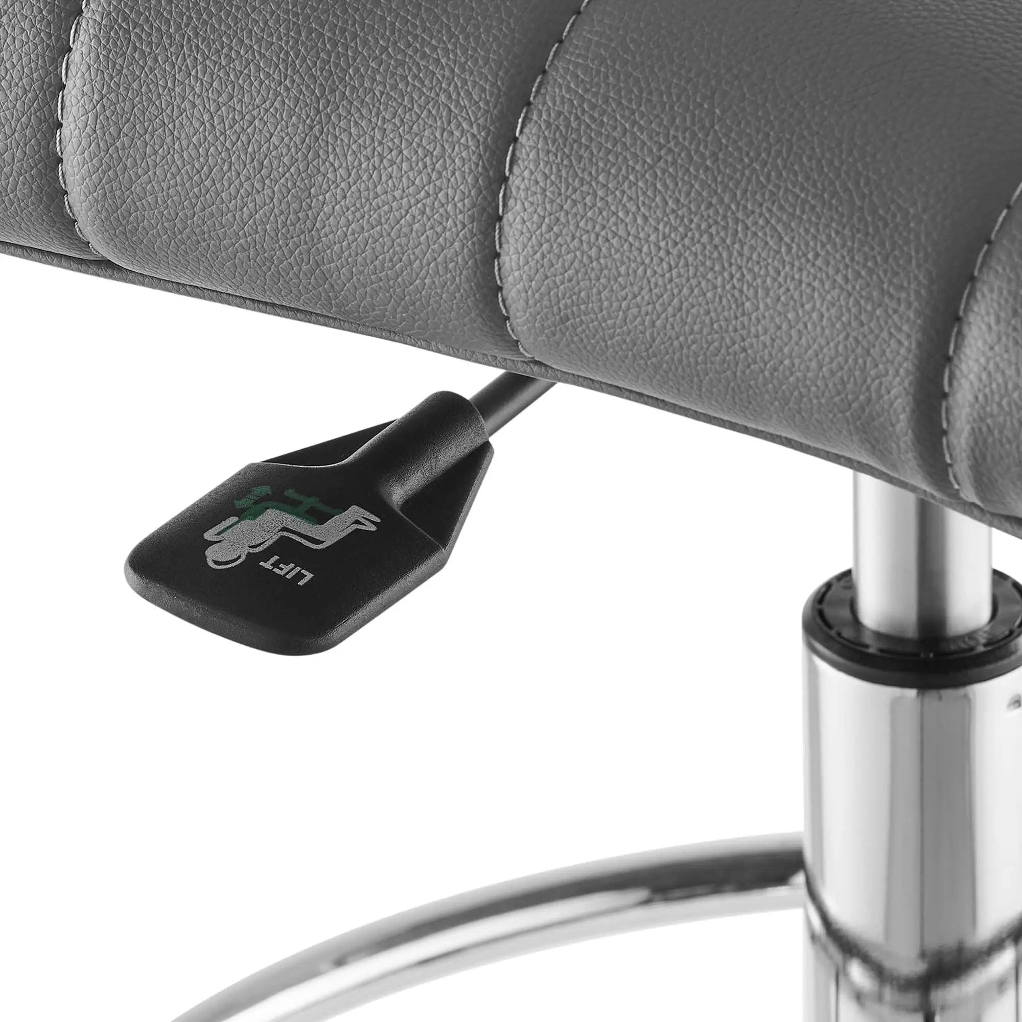 Drafting Chair Vegan Leather Armless Adjustable Stool