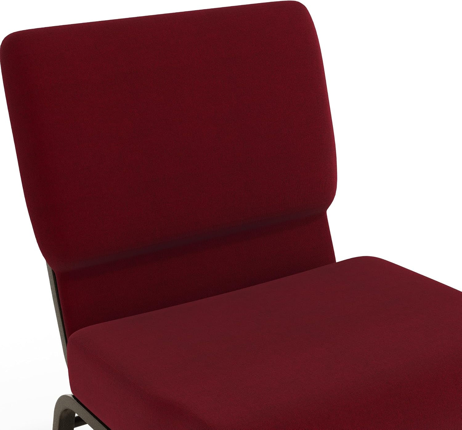 Flash Furniture 4 Pack HERCULES Series 21''W Church Chair in Burgundy Fabric with Cup Book Rack - Gold Vein Frame