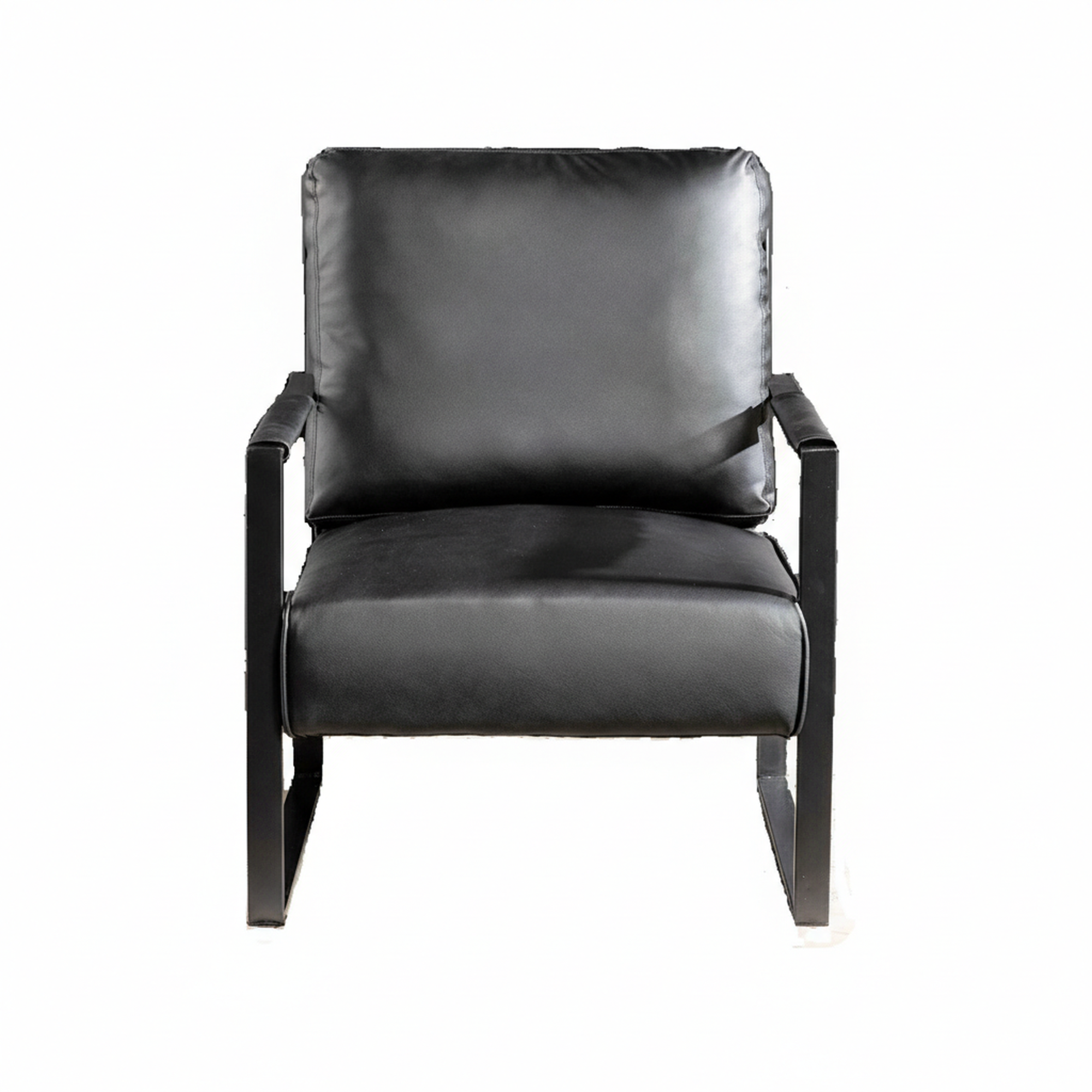 Mid Century Modern Accent Chair Featuring Durable Metal Frame