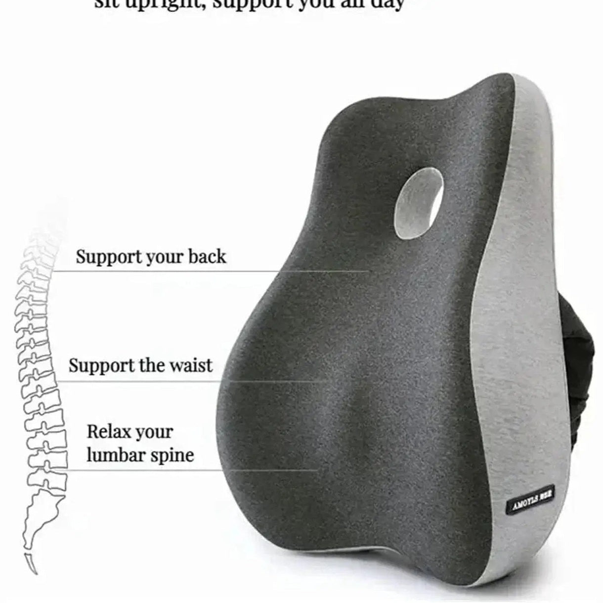 Memory Foam Office Chair Cushion Car Seat Support Waist Pillow Massage Lumbar Orthopedic Pillow Buttock Coccyx Cushion Back Pads by Platinum-Level Office Chairs