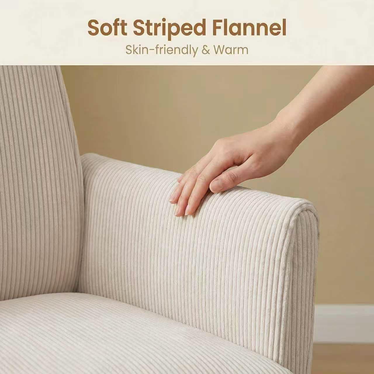 White Corduroy Office Chair With Gold Base Luxury Ergonomic Comfort For Home Office Platinum Level Office Chairs - Platinum-Level Office Chairs