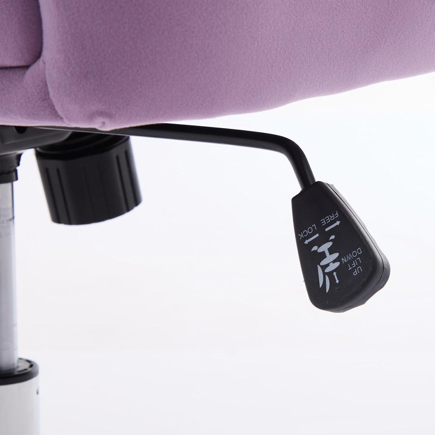 Lilac Velvet Office Chair, Ergonomic Adjustable Swivel Desk Chair with Silver Base and Comfortable Backrest for Home and Bedroom - Platinum-Level Office Chairs